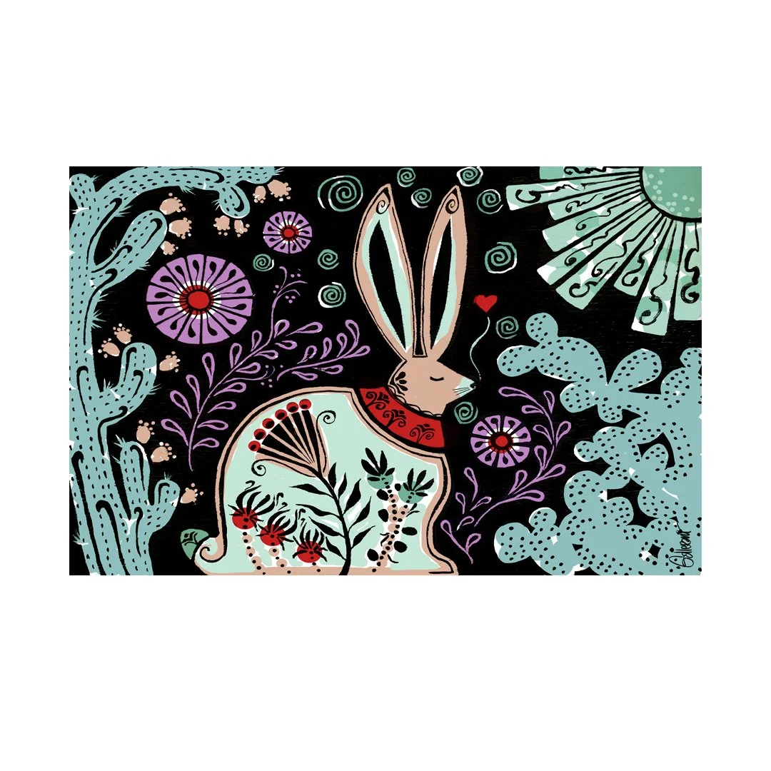 Folky Rabbit Card