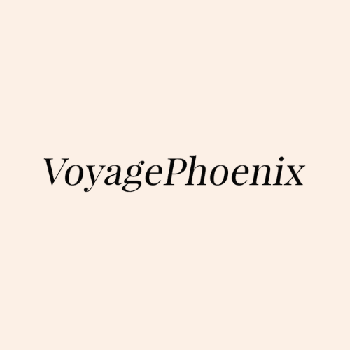 Text reading 'VoyagePhoenix' on a light beige background.