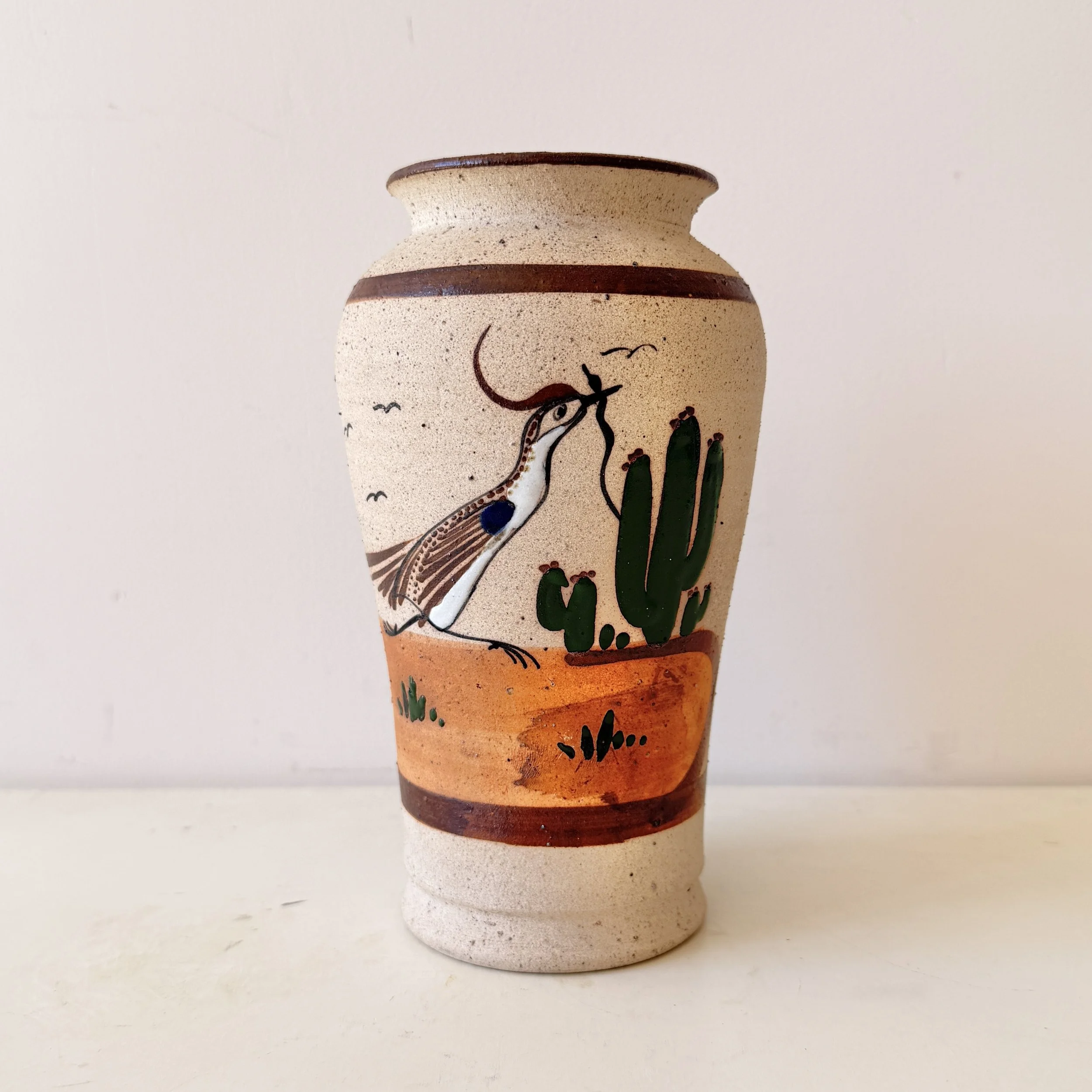 Southwestern Hand-Painted Mexican Ceramic Pottery Vase