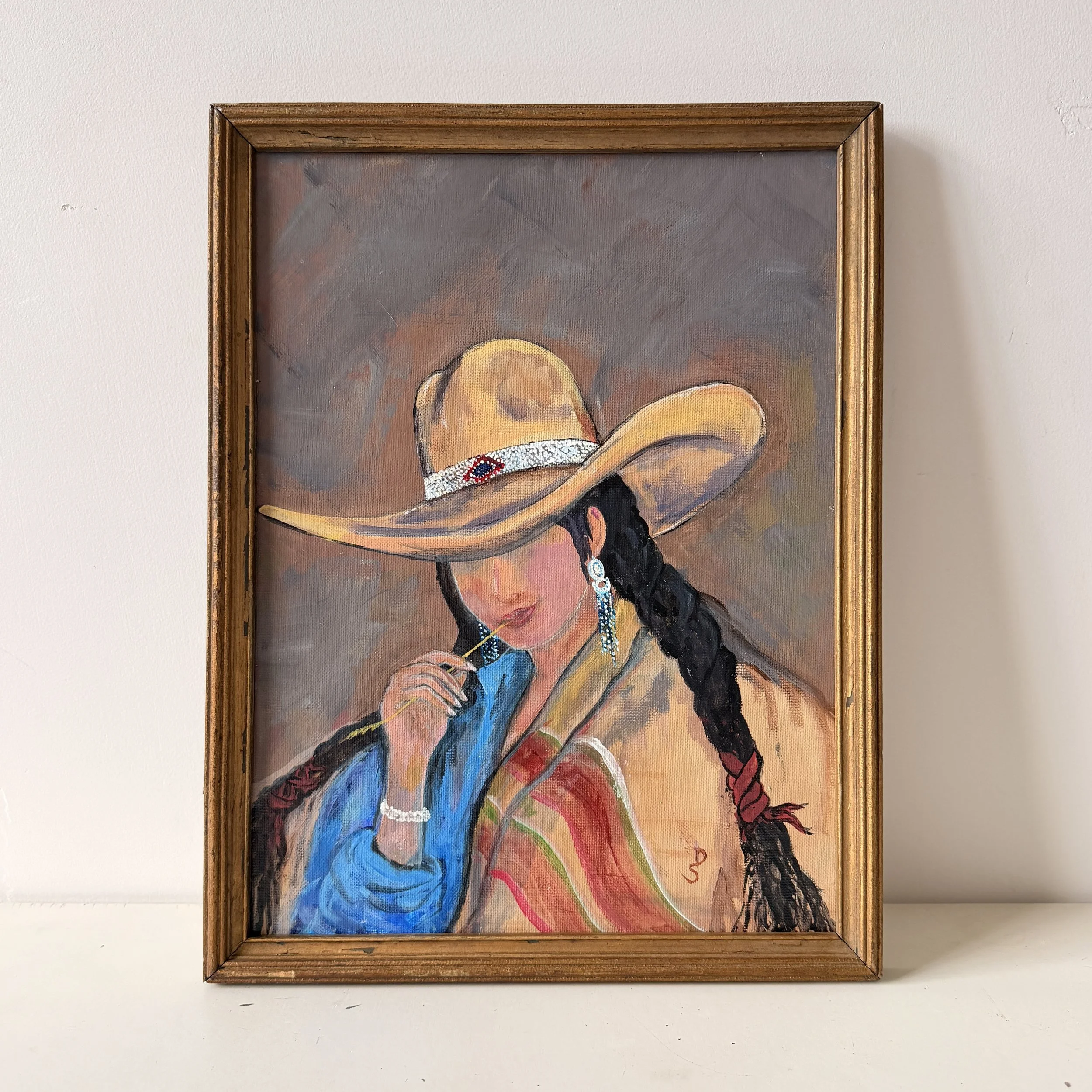 Southwest Native American Woman Portrait Painting
