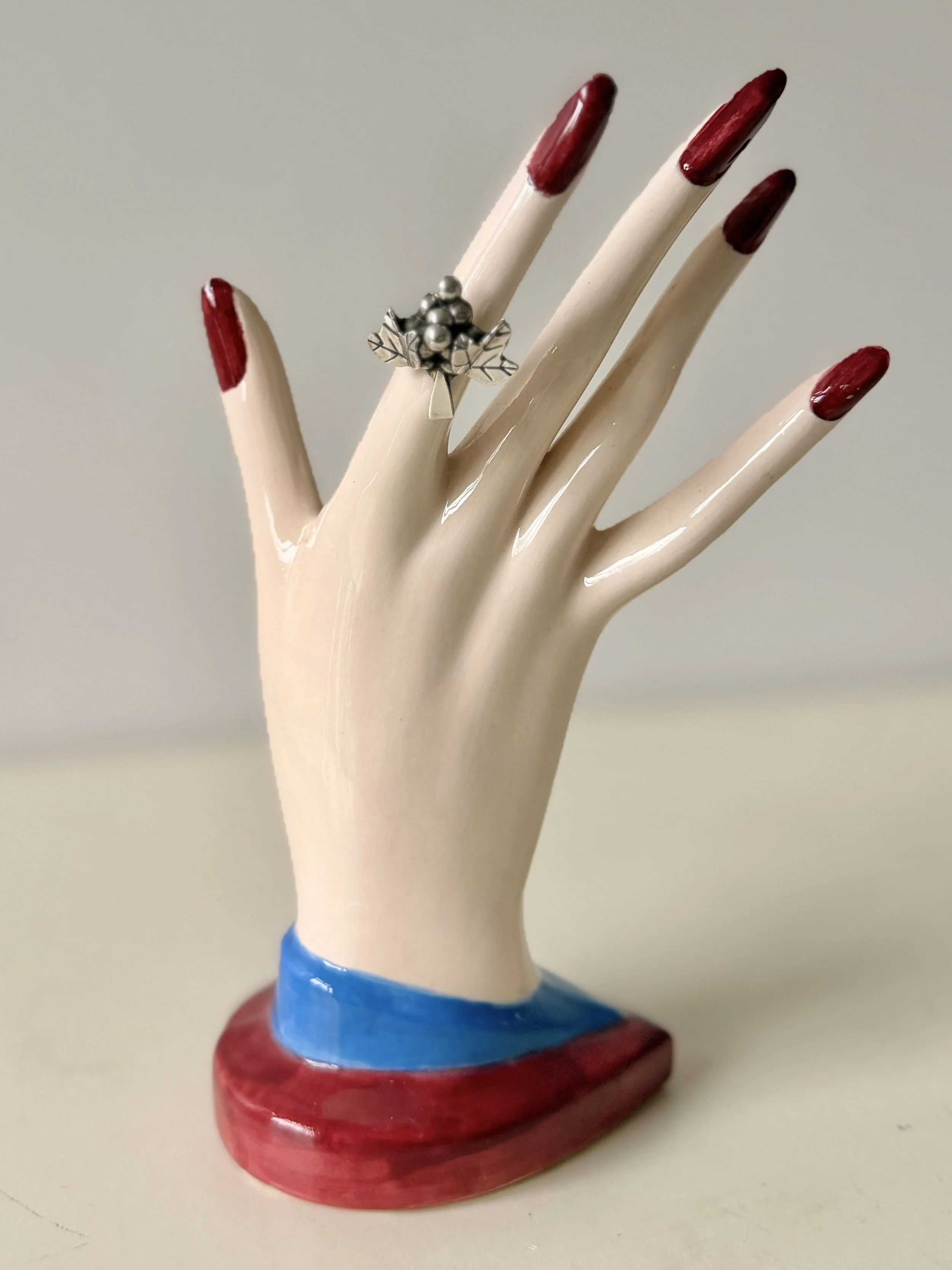 Mexican Sterling Silver Grape Ring, Size 6