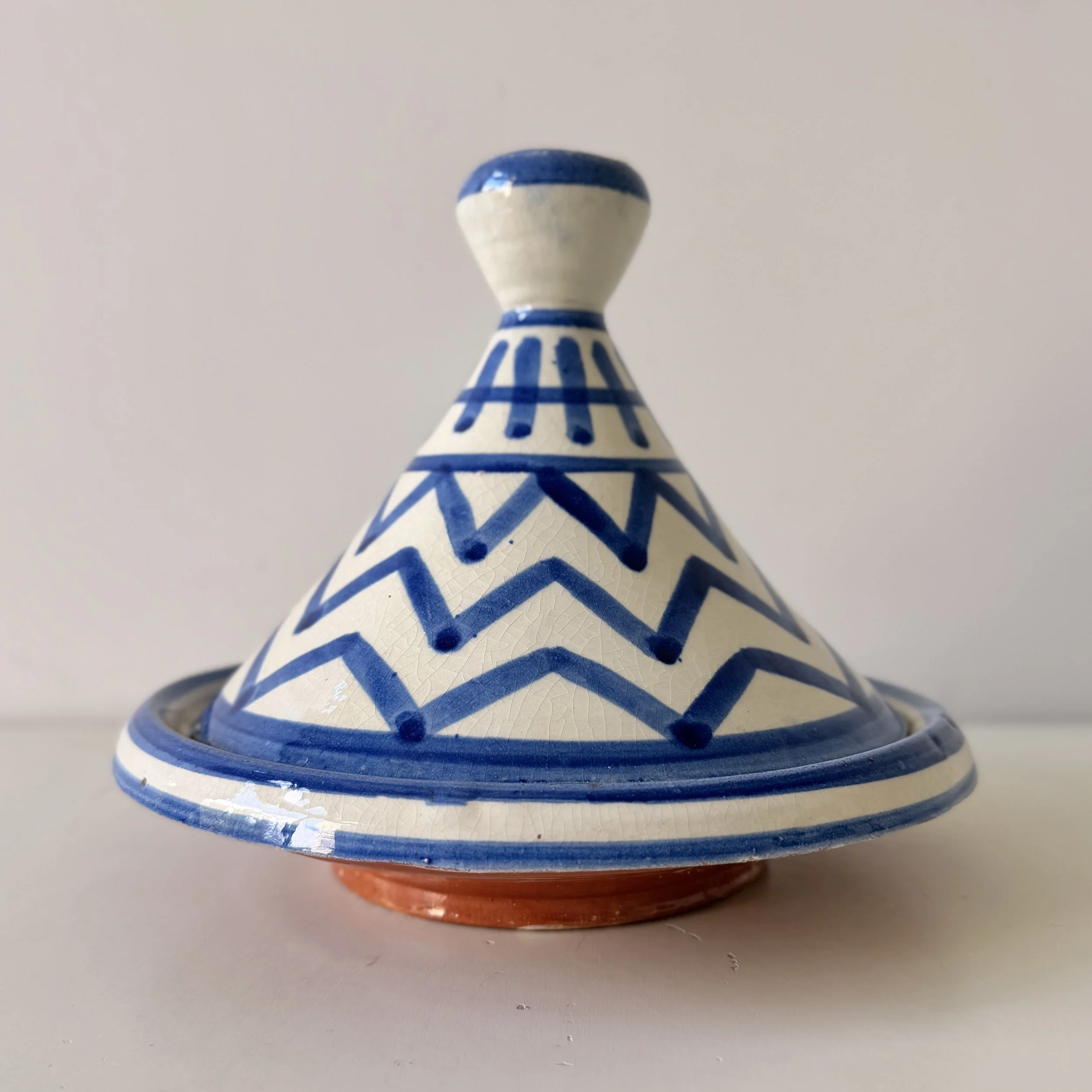 Handpainted Terracotta Moroccan Tagine