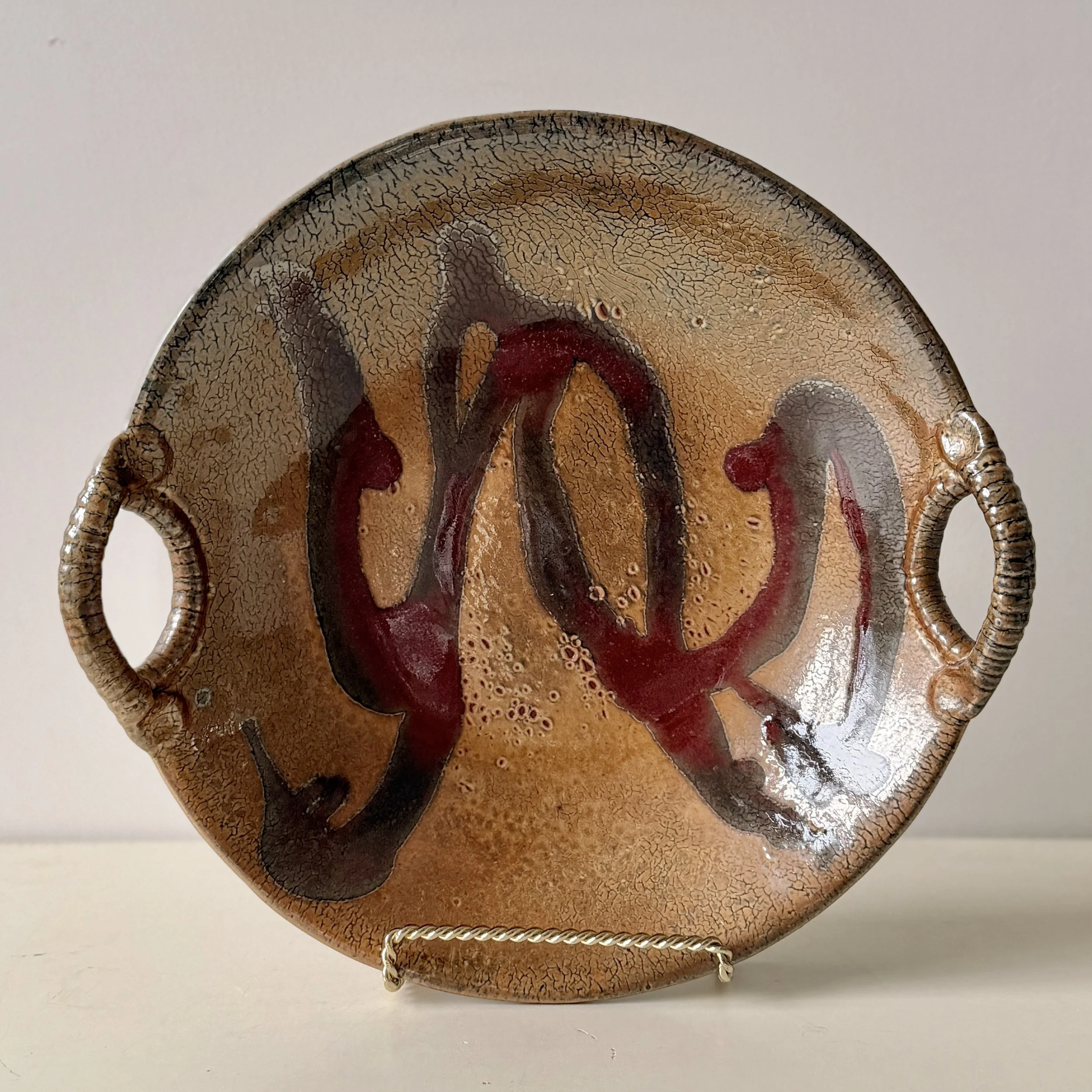 Artisan Abstract Stoneware Platter