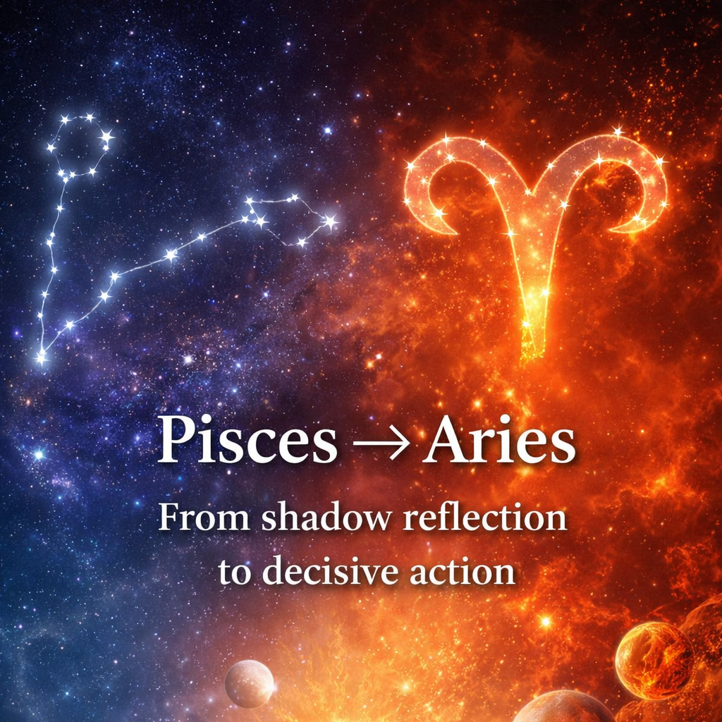From Reflection to Reckoning: The Shift from Pisces to Aries