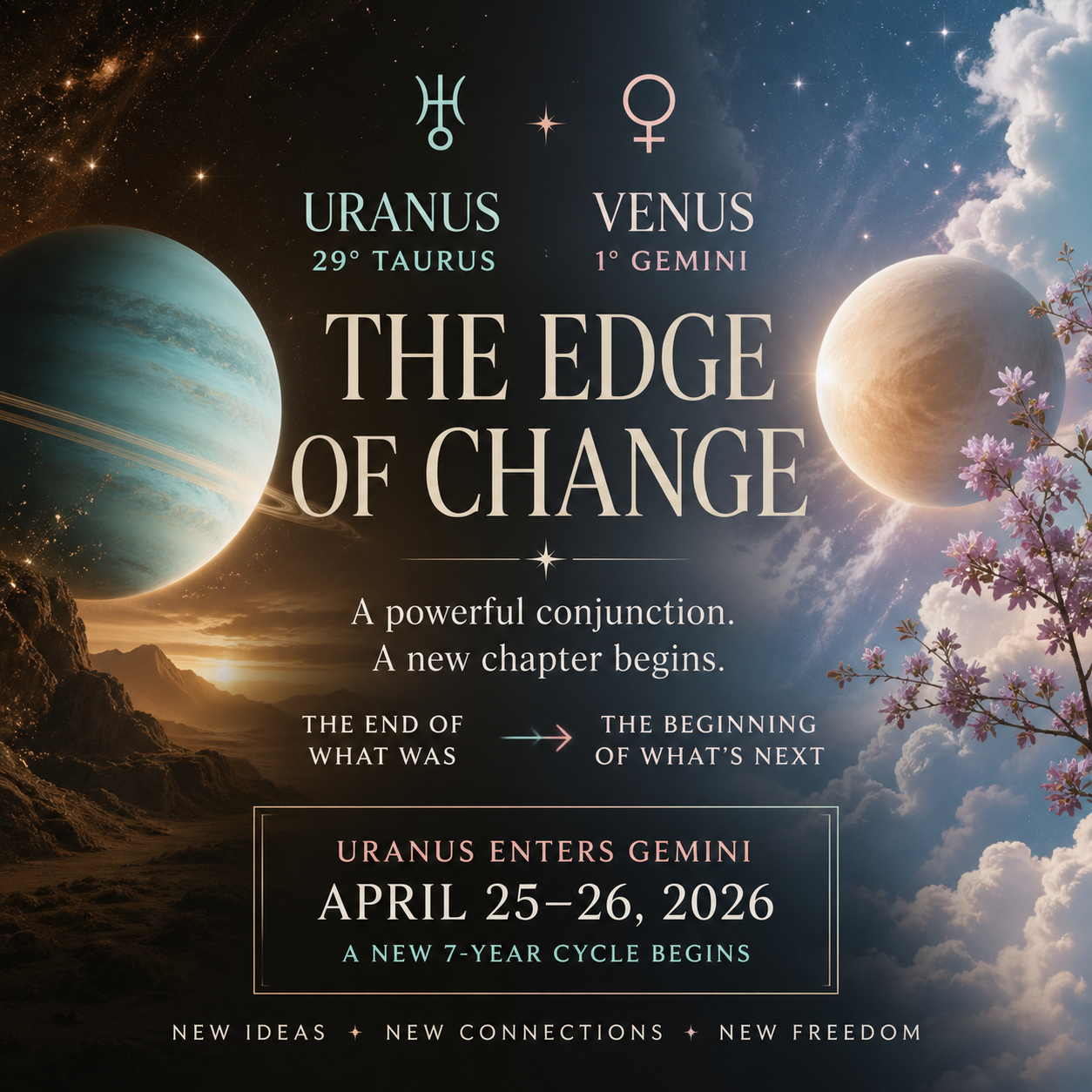 Uranus Conjunct Venus: The Edge of Change