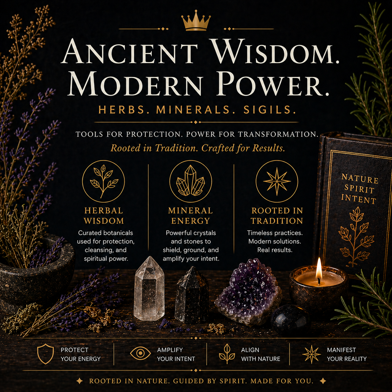 Wards and Protections - Botanicals and Stones