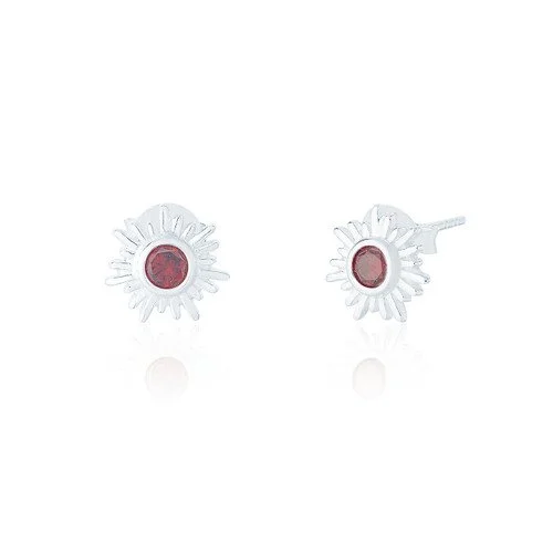 Ruby Star Studs