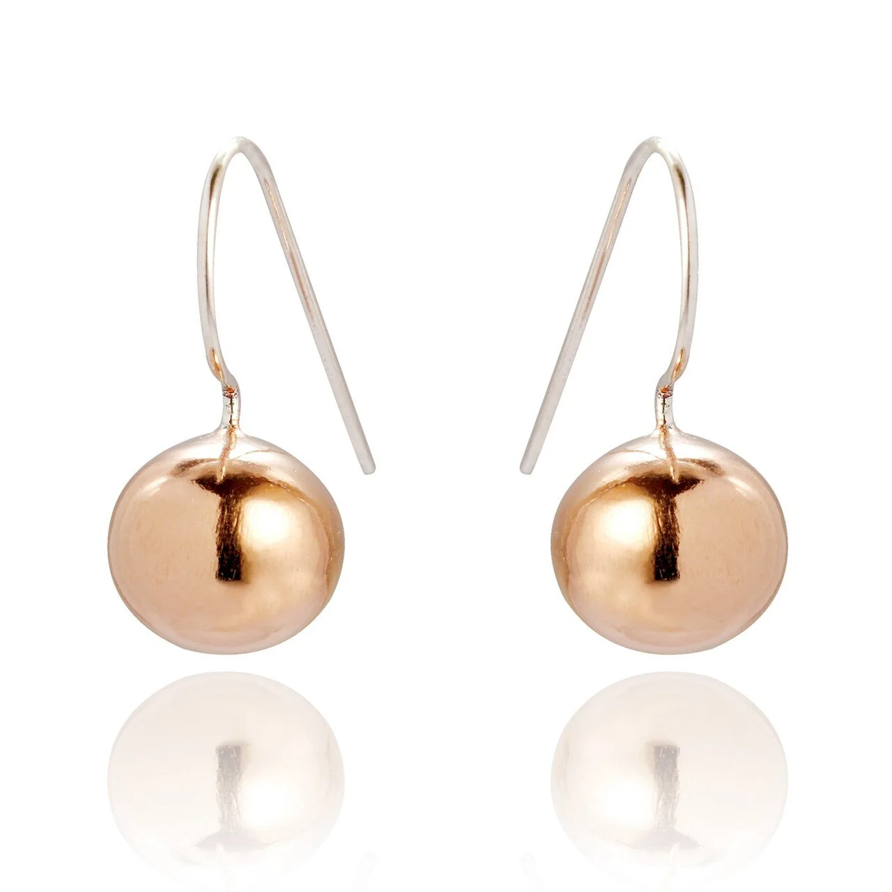 Rose Gold Ball Earrings