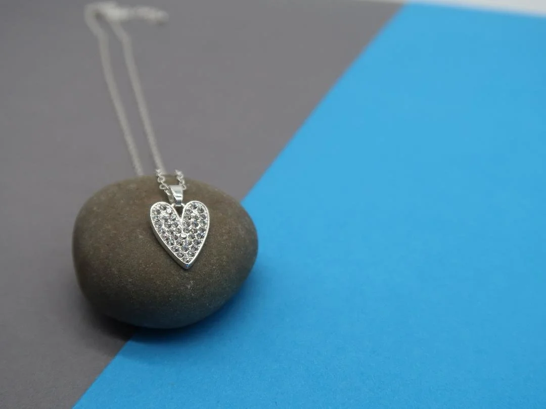 Diamonte Heart Necklace