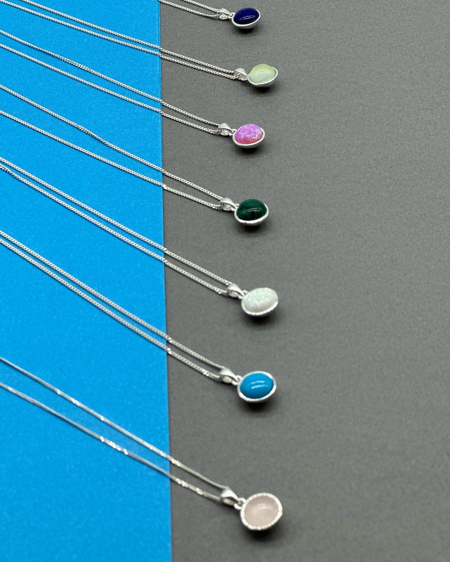 Sterling silver pendants in various stones and colours - we love them! #tingtingjewellery #pendants #sterlingsilver #treatyourself #pendantsofinstagram #shoplocal #bearsdenloveslocal