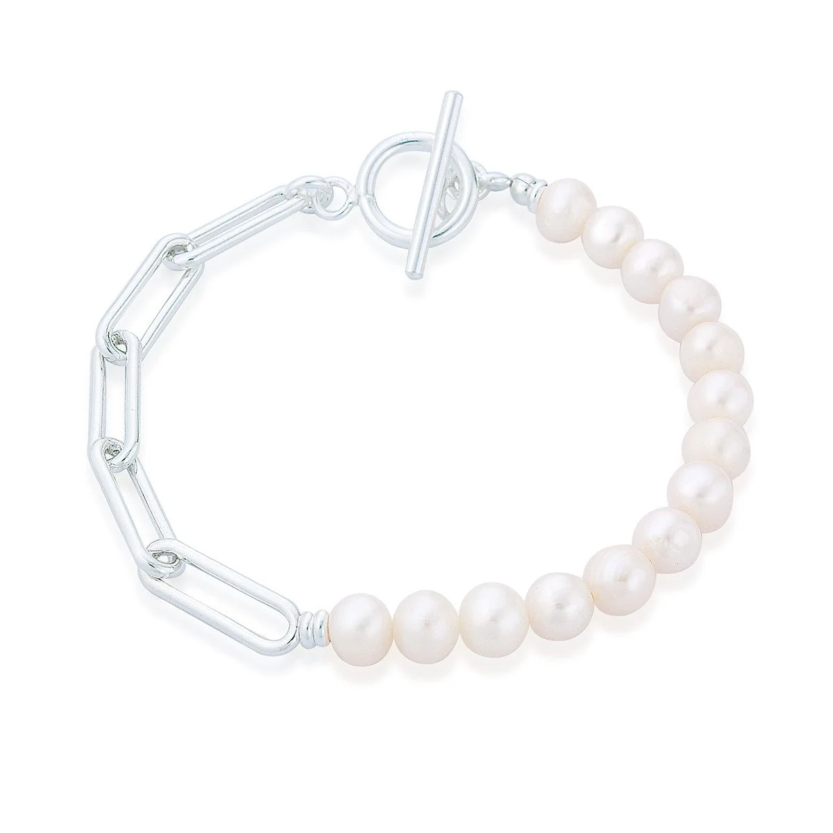 Maya Pearl T Bar Bracelet