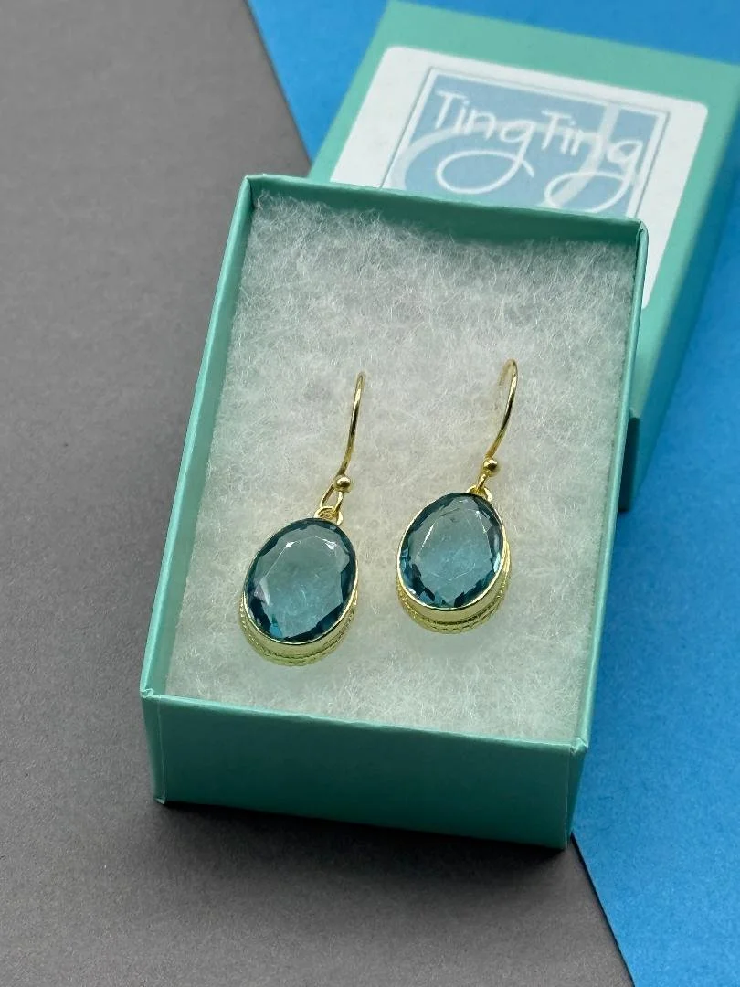 Semi-precious Stone Drop Earrings