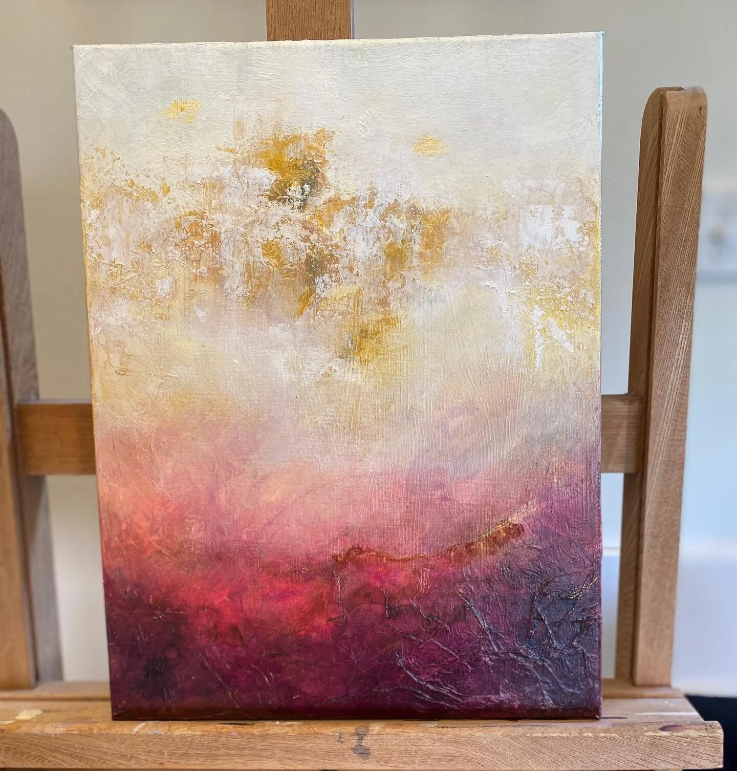 Filling in time by painting, trying different mediums. This one almost glows in the dark 😂