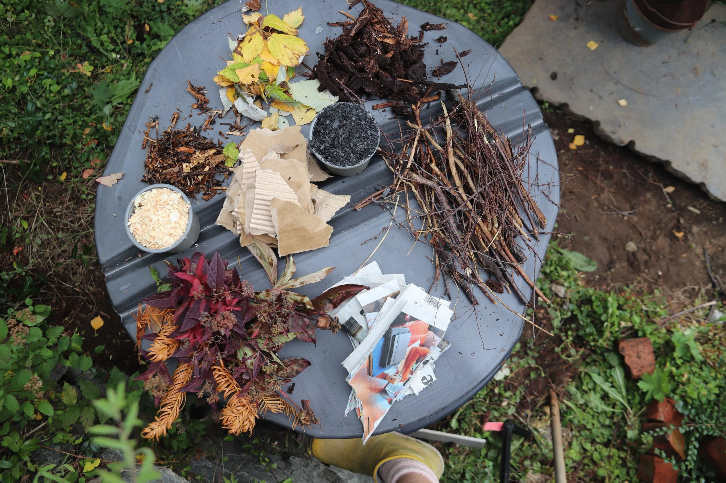 Strø til varmkomposten