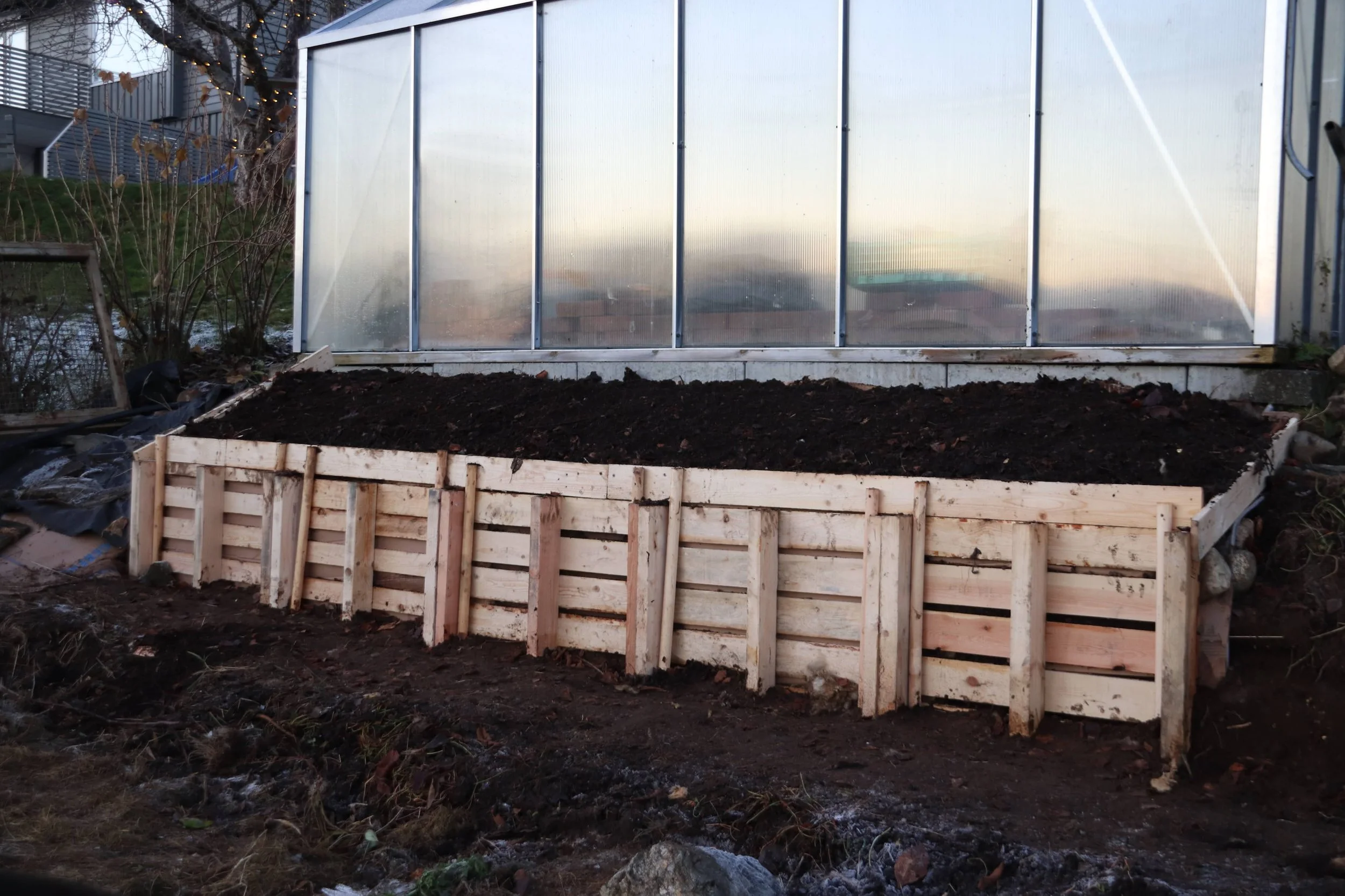 Terrassering med paller 