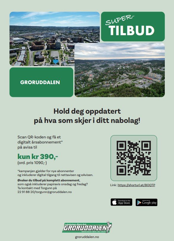 Abonnementstilbudet fra Akers Avis Groruddalen 📰