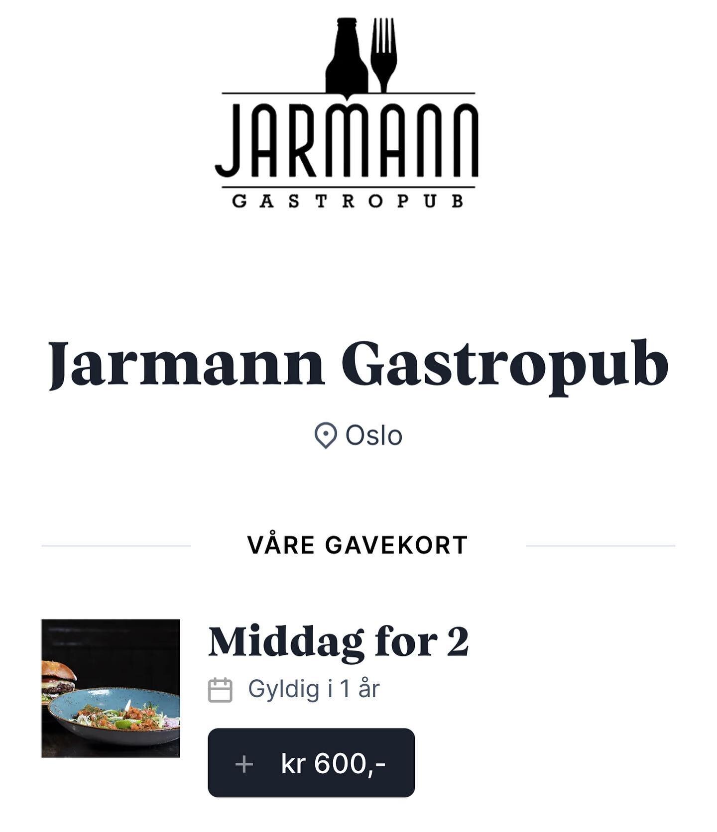 Hva med restaurantbes&oslash;k i julegave til mor og far? 🎄🎁 Eller gi det til kj&aelig;resten, s&aring; f&aring;r du bli med selv ogs&aring;!🎅🏽

 Sjekk ut linken i bio ✨