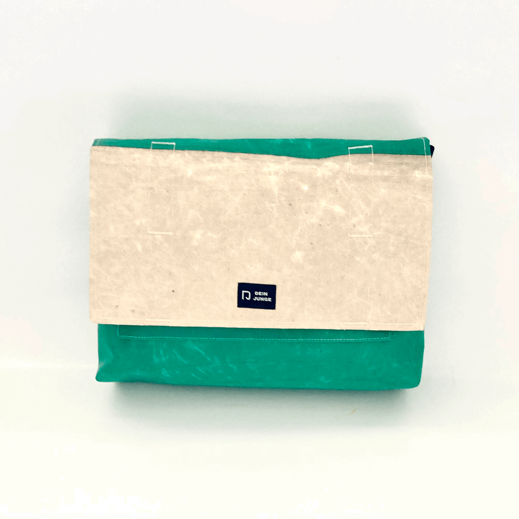 Unikat Messenger-Tasche aus recycelter LKW Plane grün, grau