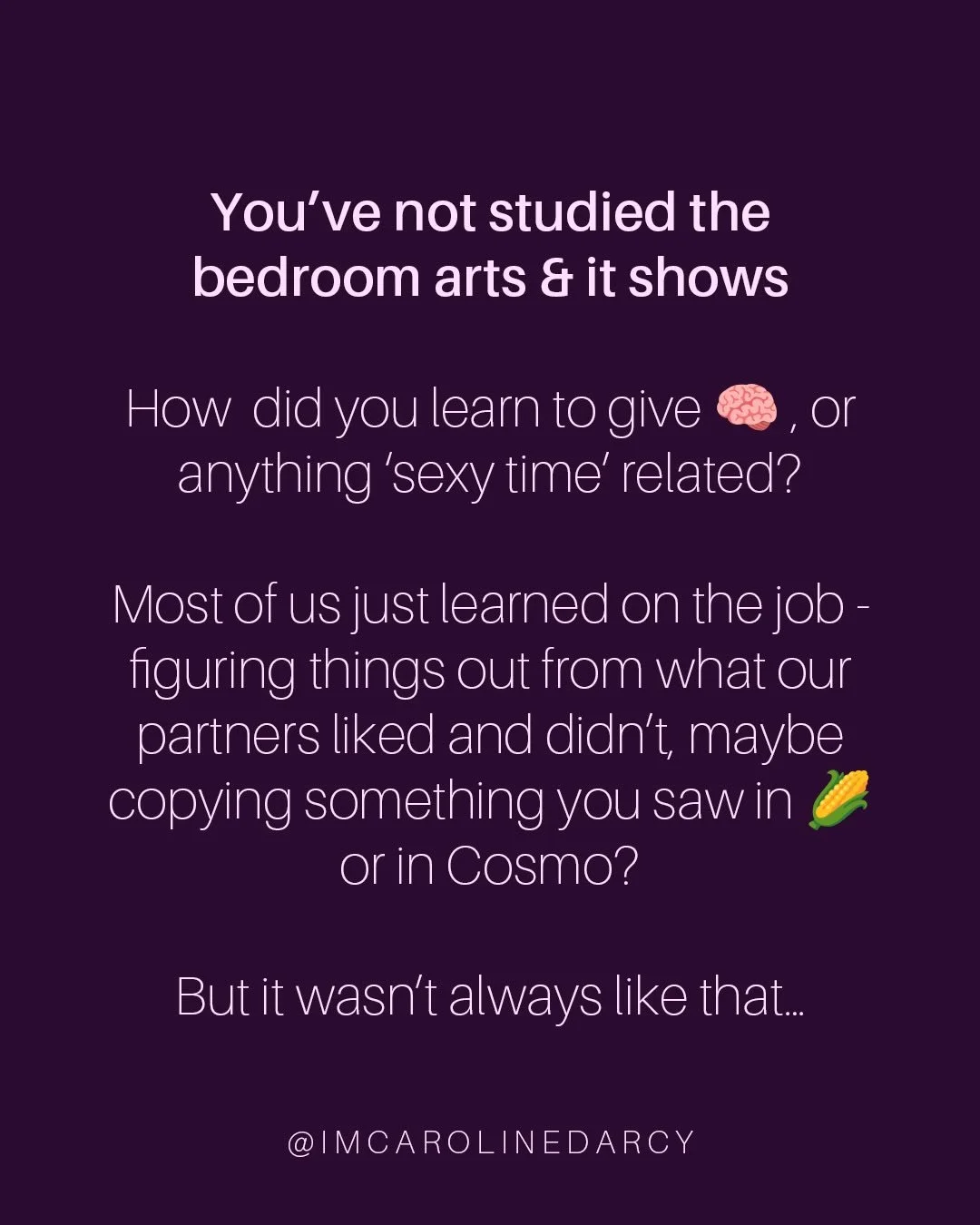 This one was too good not to go in a carousel&hellip;.

BLOW: The Art of Exceptional Head

Now, this isn&rsquo;t just about tips and tricks &mdash; honing your skills and confidence so you can BLOW his mind.

This one is all about YOU.

Because the u