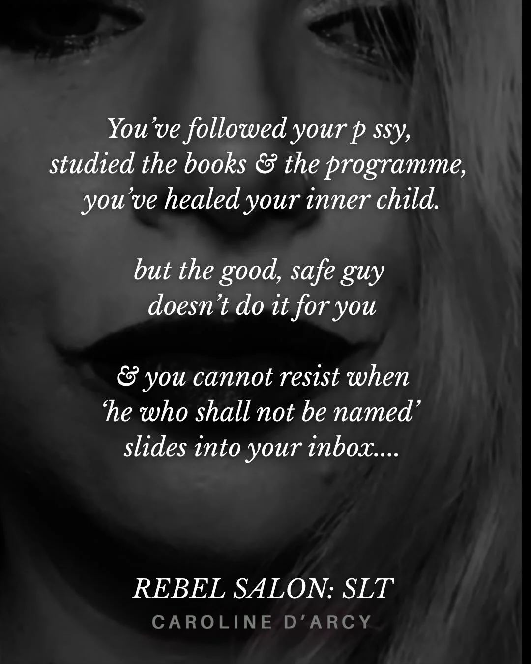 You just cannot resist that message, 
even though you know how hard you crashed last time&hellip;

Or maybe you broke so damn hard you landed in the therapist office, did the work, claimed your worth, shifted gears to the high-value man who &lsquo;on