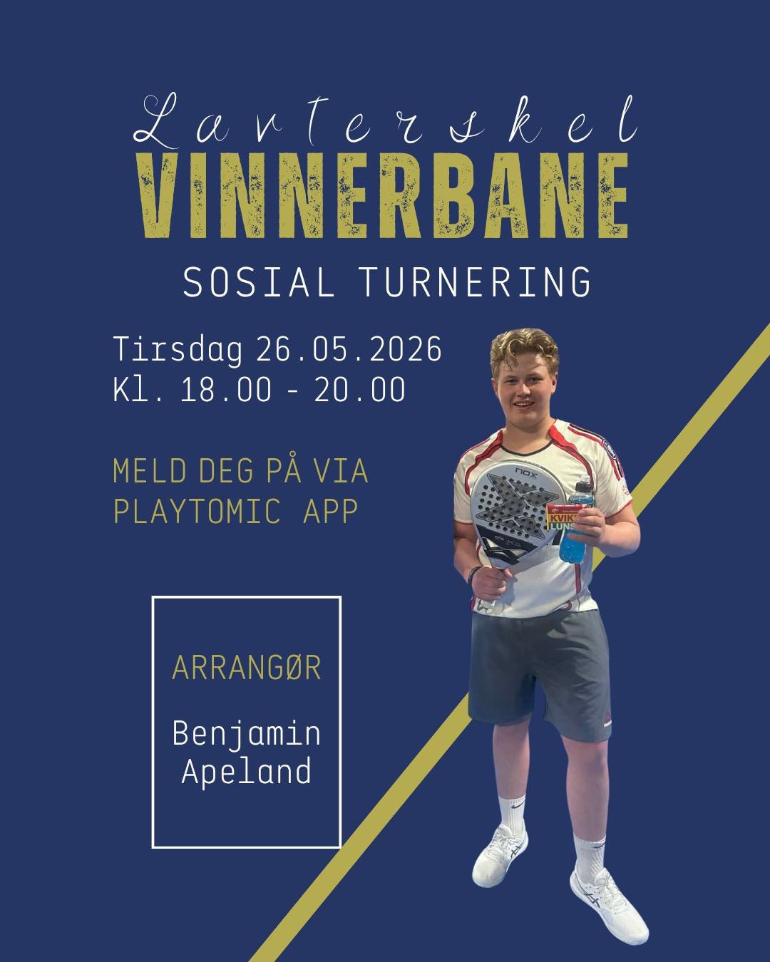 Noen f&aring; ledige plasser til kveldens LAVTERSKEL VINNERBANE.
I dag vikarierer Benjamin min for Eila.

Bli med! 
Dette er SOSIALT &amp; G&Oslash;Y!

Velkommen i hallen! 💛🏓