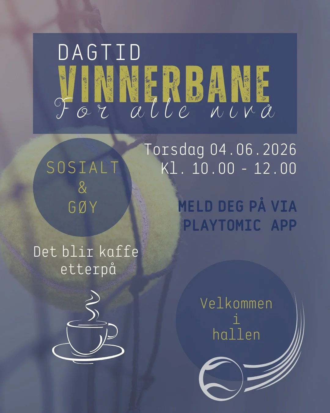 Velkommen til DAGTID VINNERBANE 💙

Vi m&oslash;tes for &aring; spille og ha det g&oslash;y!
Er du pensjonist, student, skiftarbeider eller har ledig tid p&aring; dagtid er du hjertelig velkommen.

Lene koker kaffe etter &oslash;kten. ☕

DU er hjerte