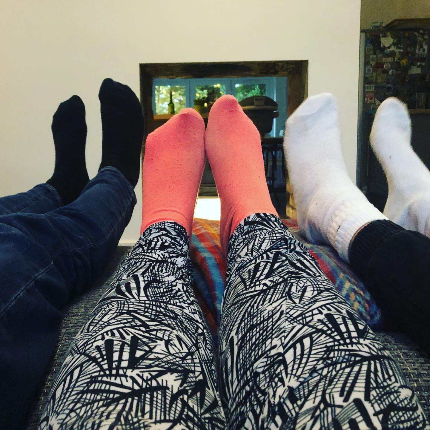 Friday family movie night! Everyone gets their third of the pouffe! #movienight #familyiseverything #socksofinstagram #fridayvibes