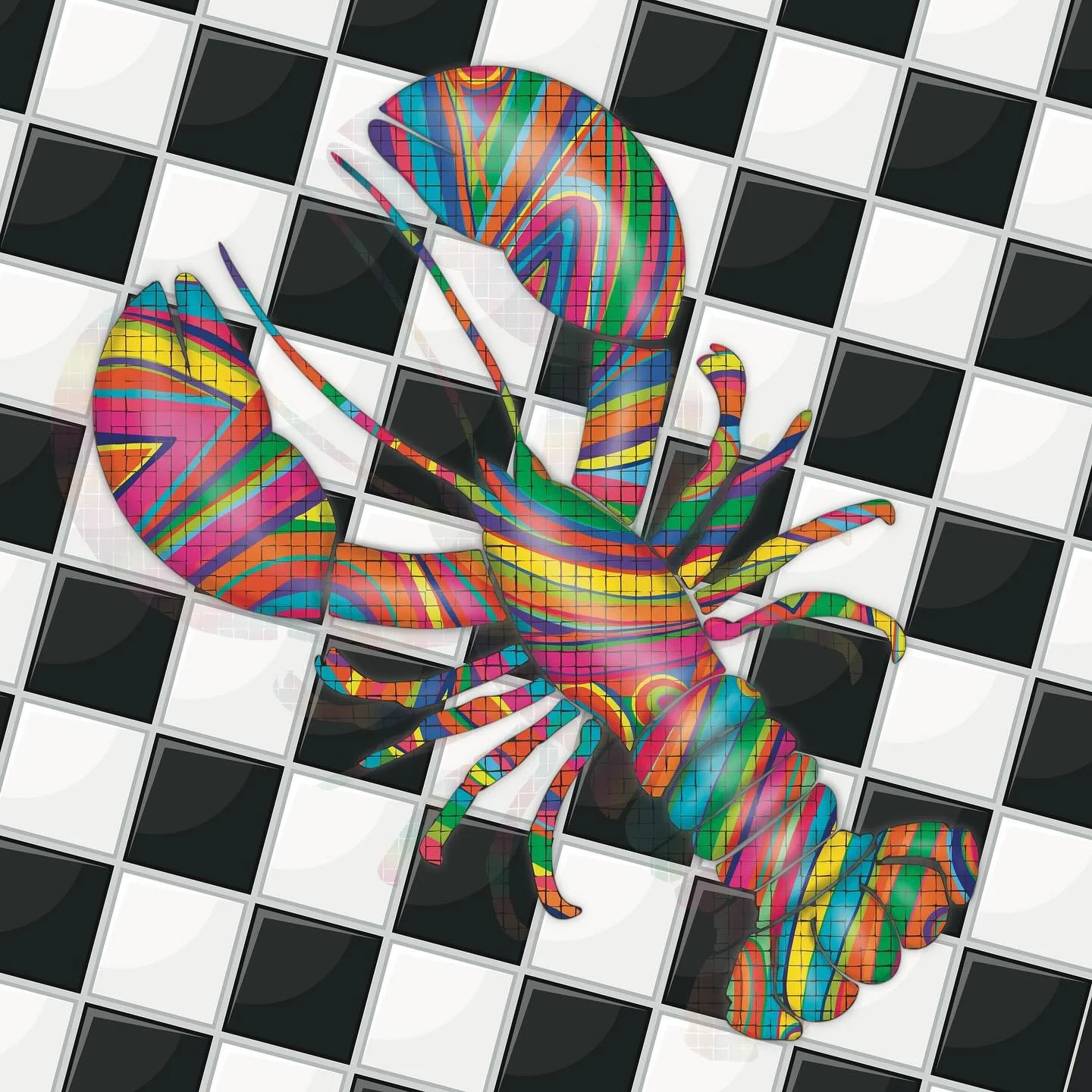 Rainbow lobster (c) dicedelovely 🌈🦞