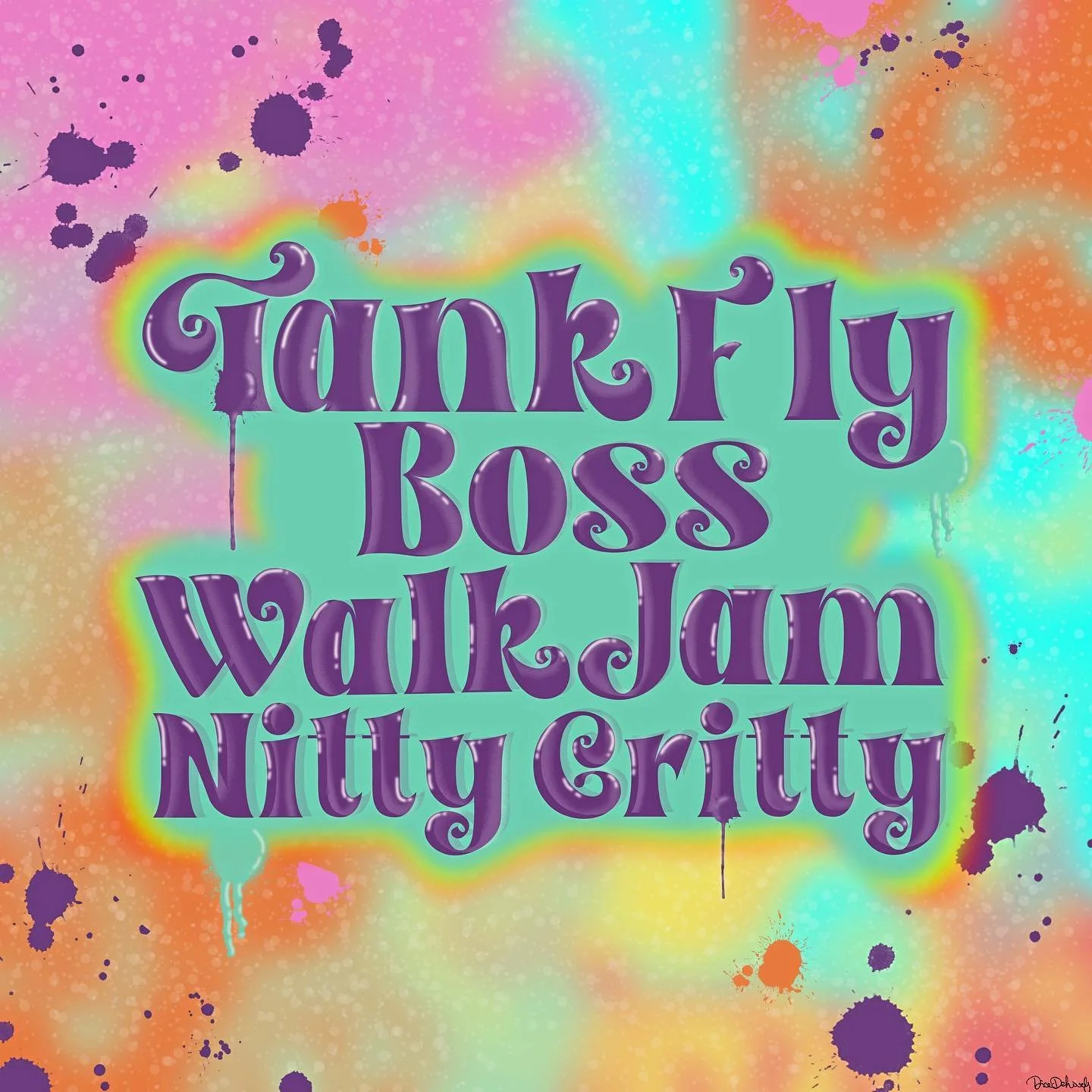 Combining my love of tuuuuuunes with colours and adding to my collection of prints&hellip;&hellip; 🌈 maybe a range of cards? Who knows? Who cares? Just enjoying the process&hellip; 

original artwork by me @dicedelovely 2023

#tankflybosswalkjamnitt