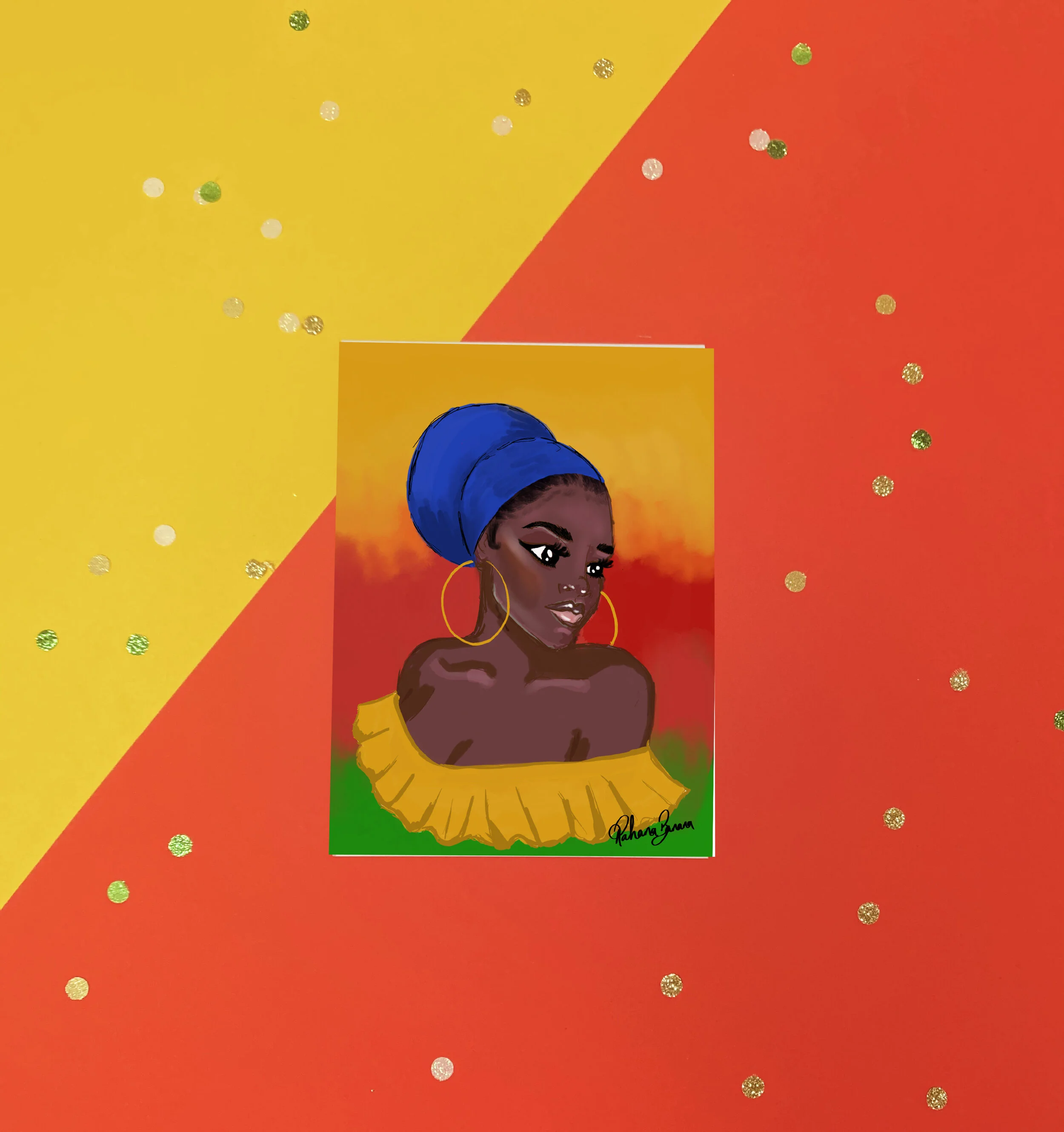 Caribbean Girl Postcard