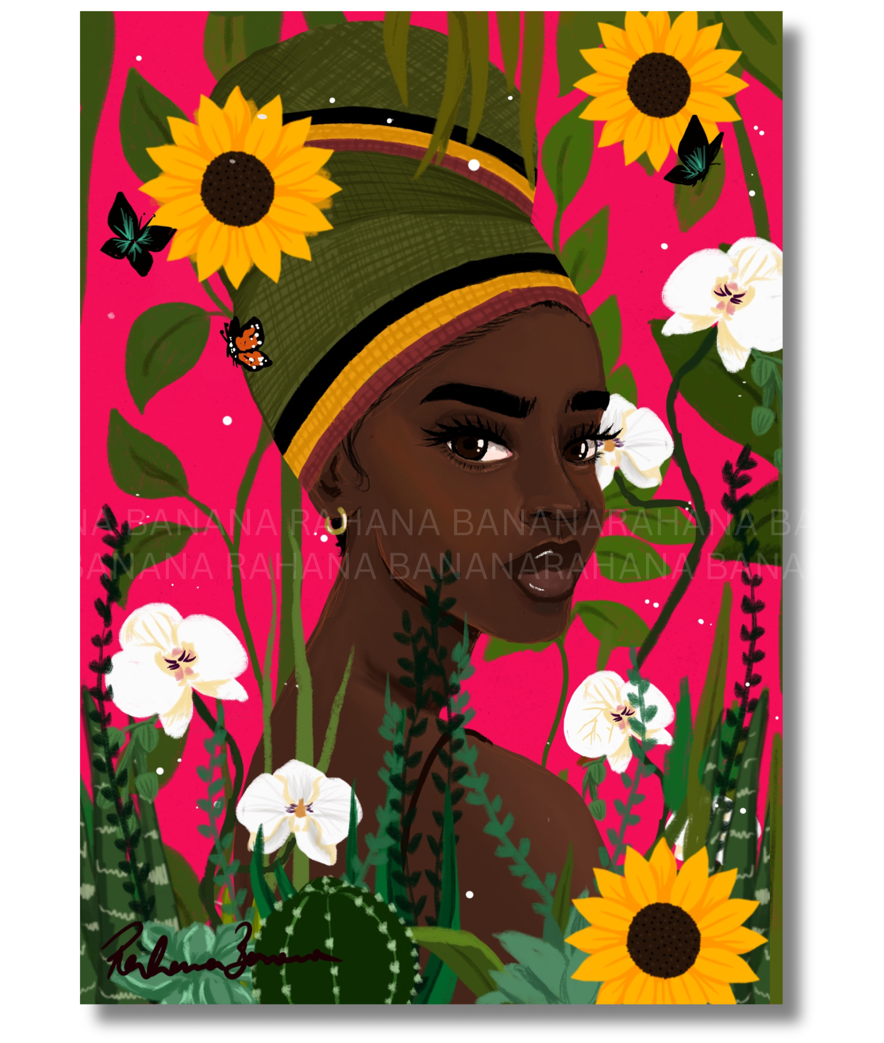 Woman in Spring A4 Print