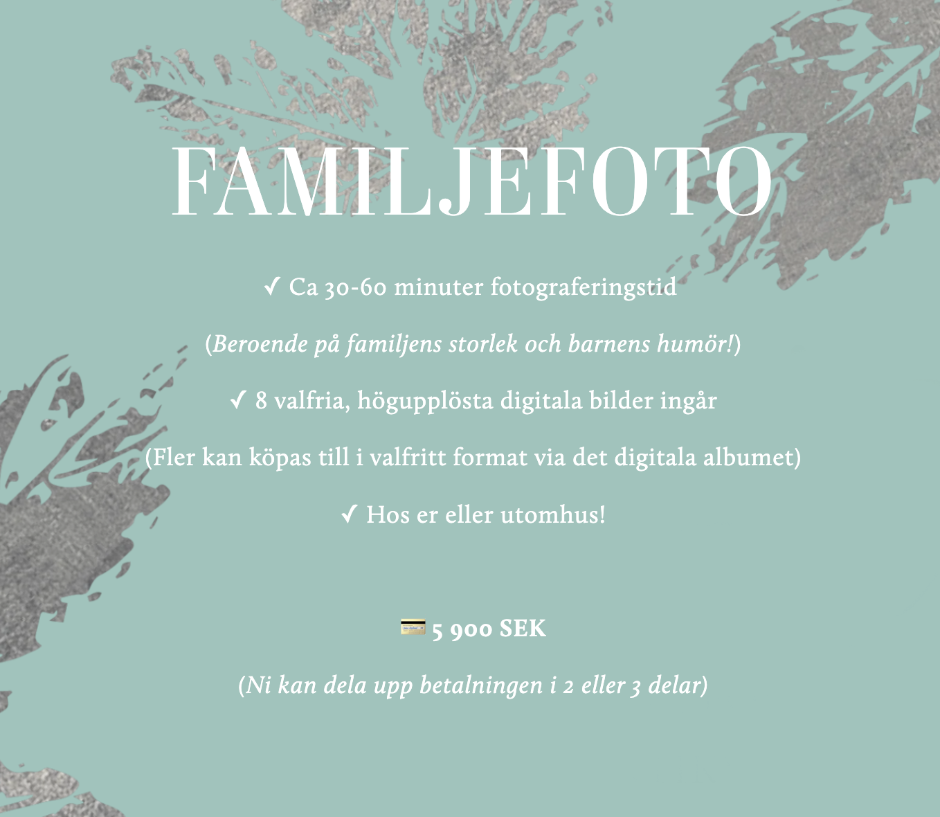 Familjefotografering på Gotland 5900kr