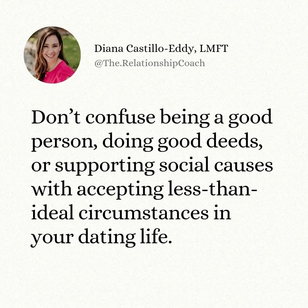 Just because you&rsquo;re passionate about helping those in need doesn&rsquo;t mean you have to date them!

#Dating is not #charity.

Your heart doesn&rsquo;t need to become collateral damage for you to be a caring, compassionate person.

Don&rsquo;t