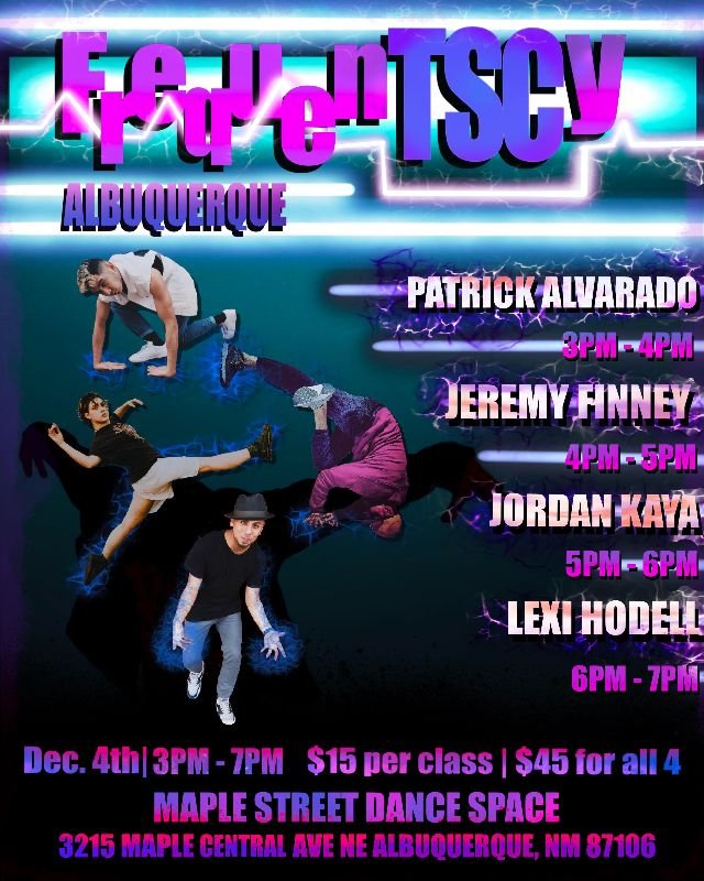 "Commercial Dance" Workshop, SATURDAY, 12/4