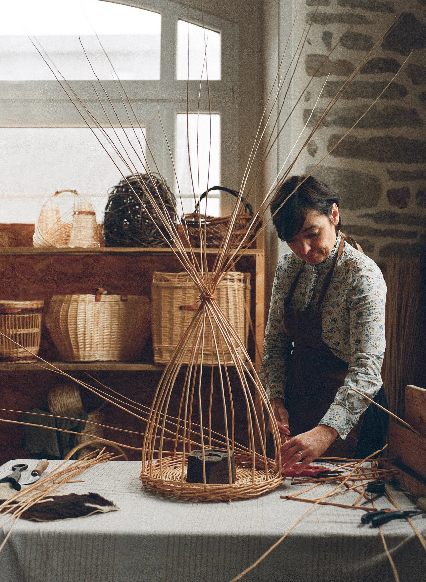 Photographie argentique reportage Vannerie par Elodie Villalon