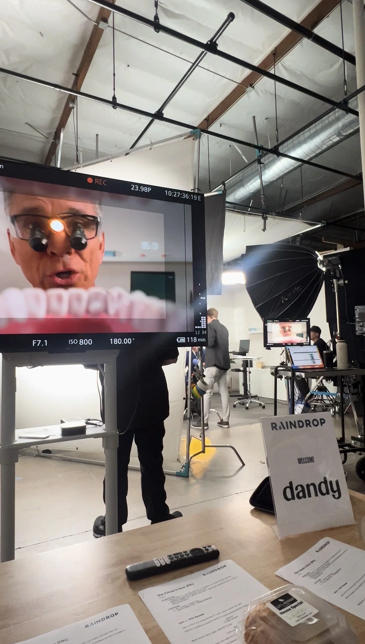 Behind the scenes at commercial production