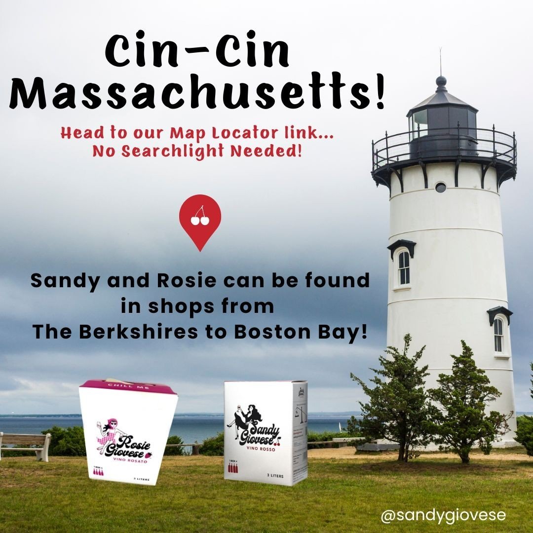 People of Massachusetts! Did you know that thanks to our awesome distributor @mise_wines, it's not hard to find Sandy and Rosie in the Bay State?⁠
⁠
Head to our map locator (aka Sandygiocator) link and find a shop near you. ⁠
⁠
Need more convenience?
