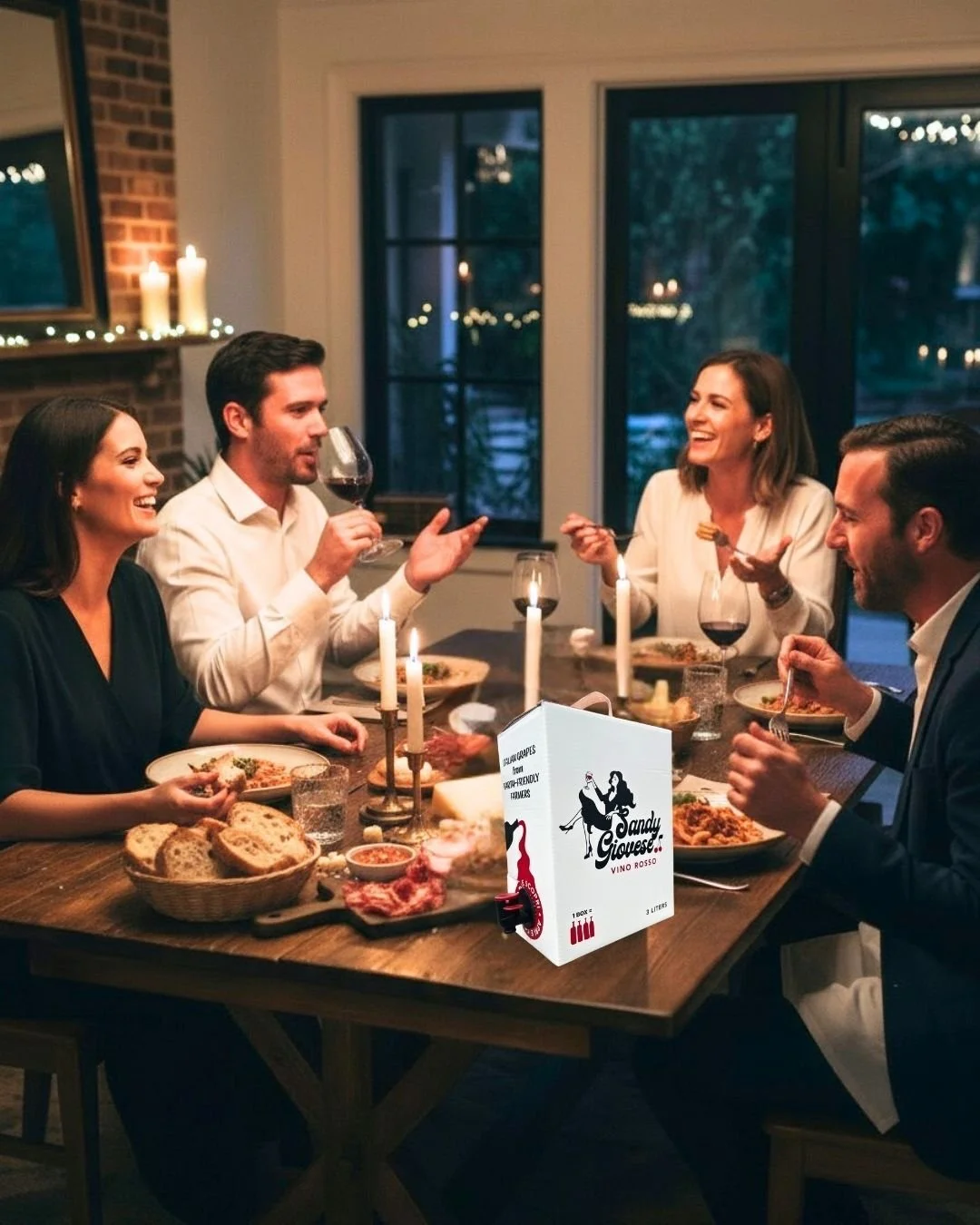 The best nights are the ones you don't want to end. 🕯️🍷 Great company, cozy vibes, and a box of wine that kept the conversation going strong. Cheers to friends who feel like family. ❤️ 
#whitewine #redwine #rosewine #beverages #italianwine #boxedw