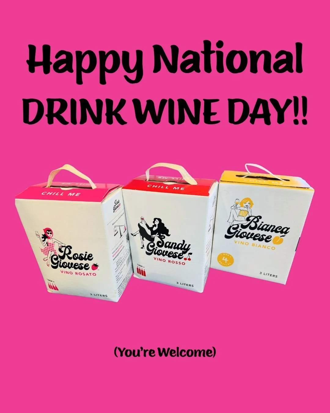 Finally, a holiday that makes sense. 🤩🍷 

#whitewine #redwine #rosewine #beverages #italianwine #boxedwine #boxwine #sustainability #ecofriendly #valuewine #savetheplanet #ecoconscious #organicwine #italian #vino #winelife #instawine #winestagram #