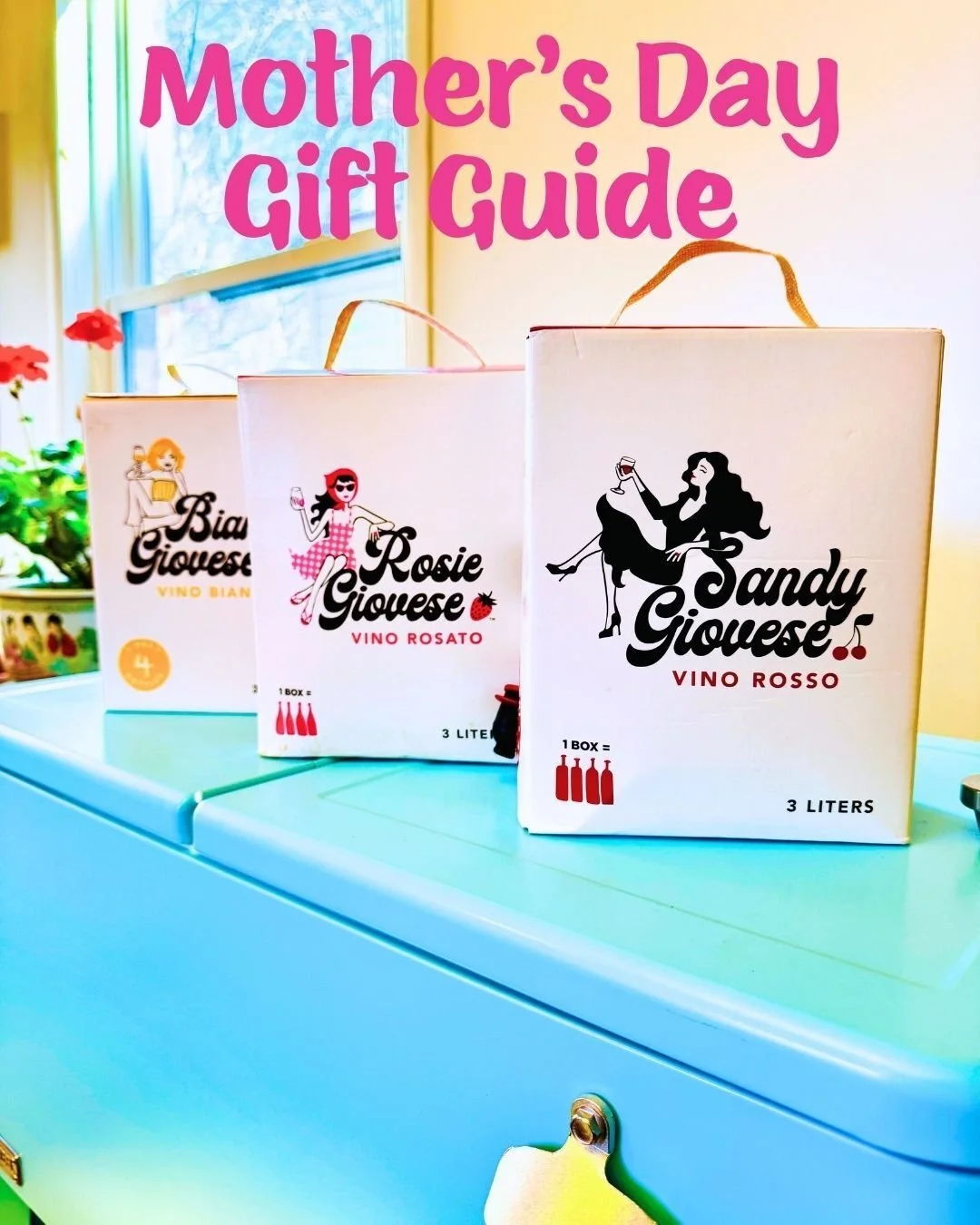 Pick your mom's favorite flavor &mdash; or get her all three! Happy Mother's Day from Bianca, Rosie, and Sandy. 🌷🍷 

#whitewine #redwine #rosewine #beverages #italianwine #boxedwine #boxwine #sustainability #ecofriendly #valuewine #savetheplanet #e