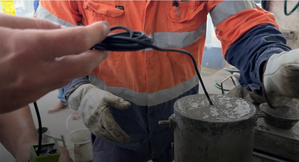 Concrete sensor strength testing