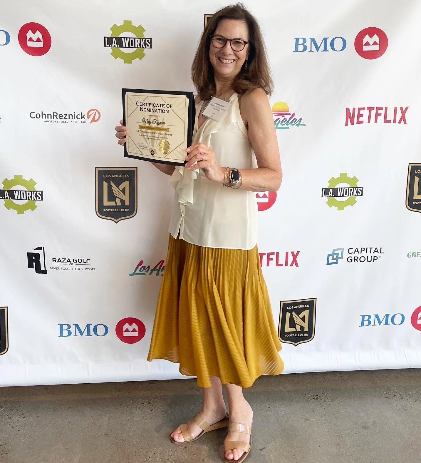 Mary Fagnano Receives LA Civic Leadership Impact Award Nomination