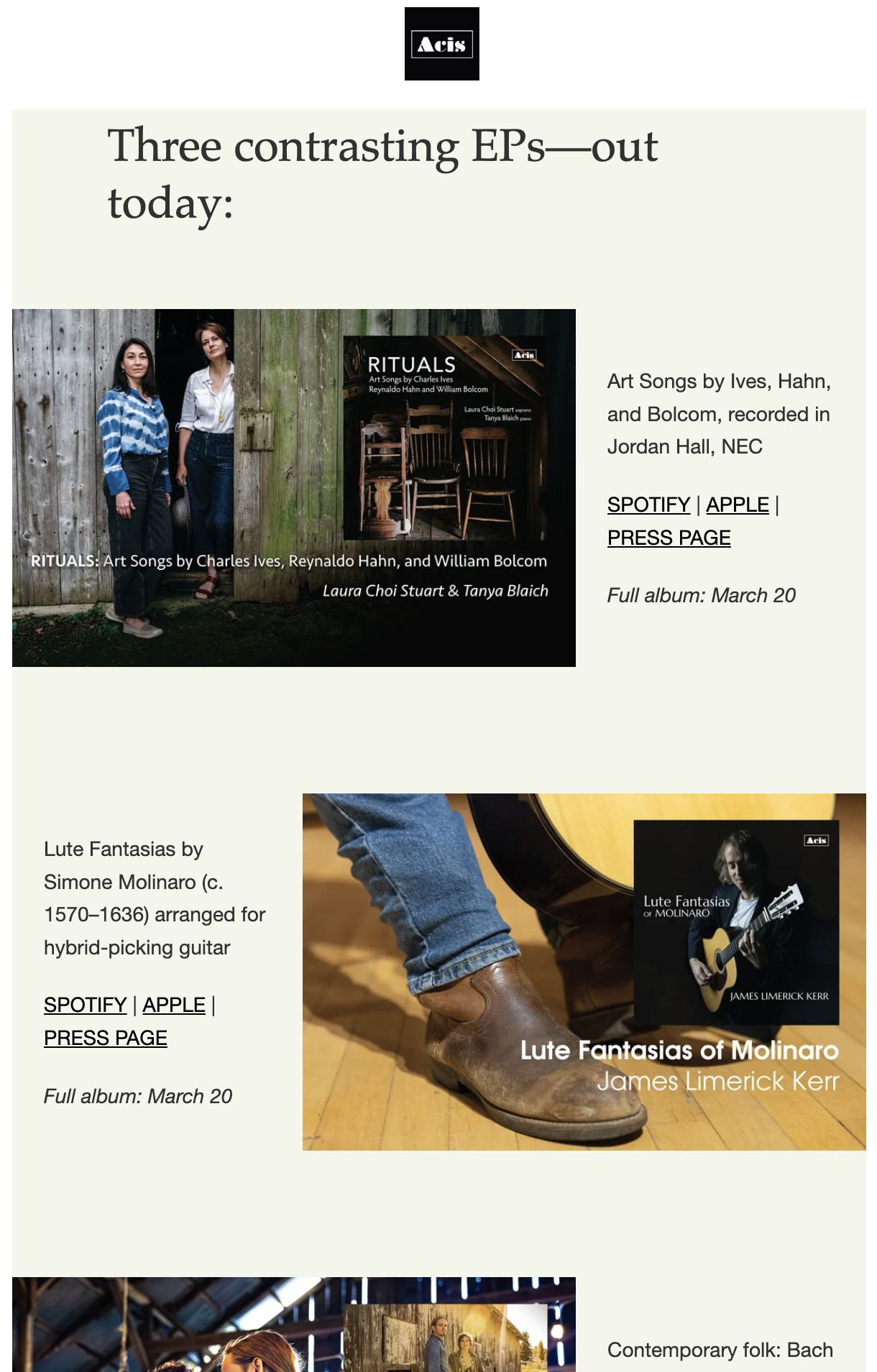 Three EPs drop, January 2026