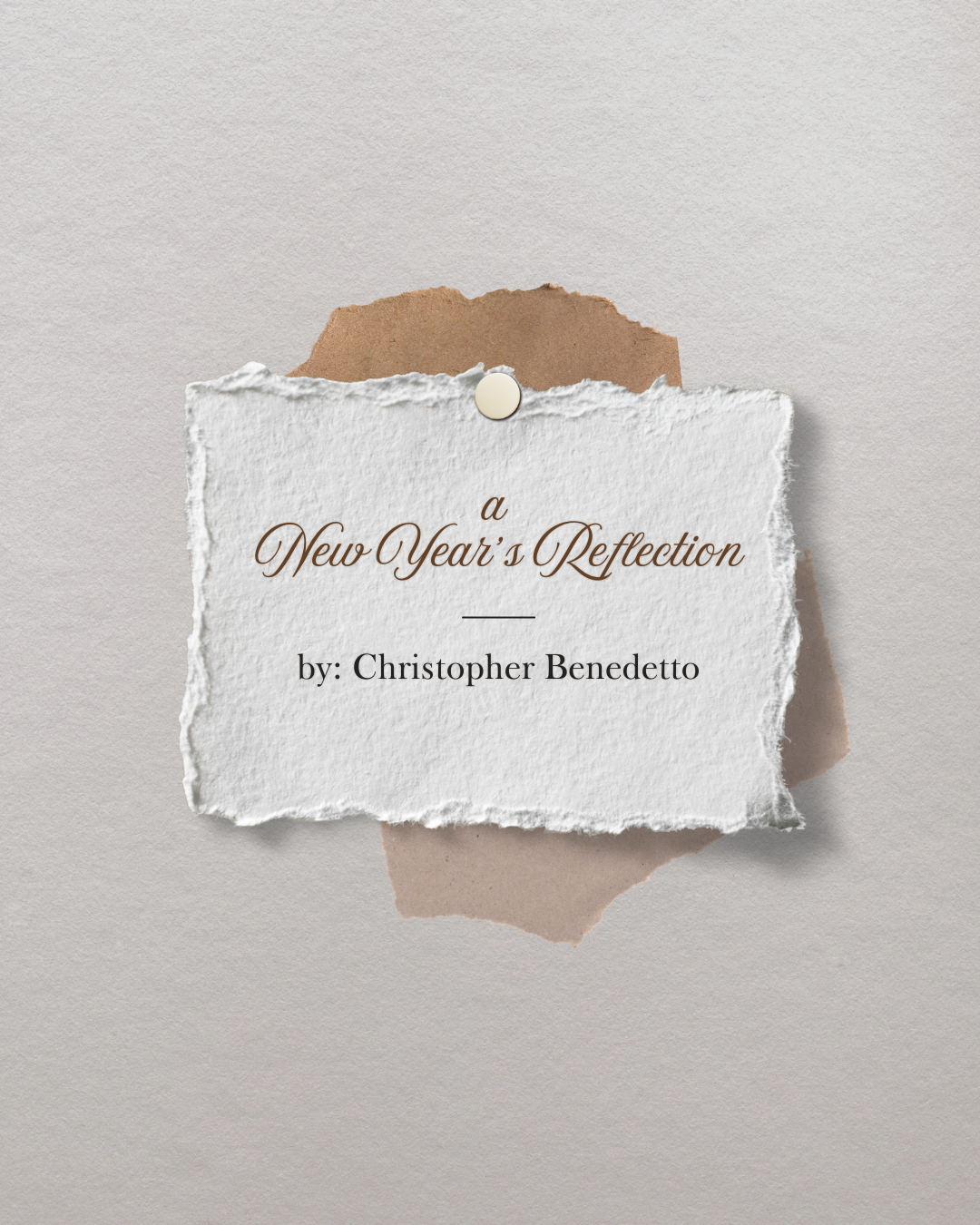 A New Year’s Reflection