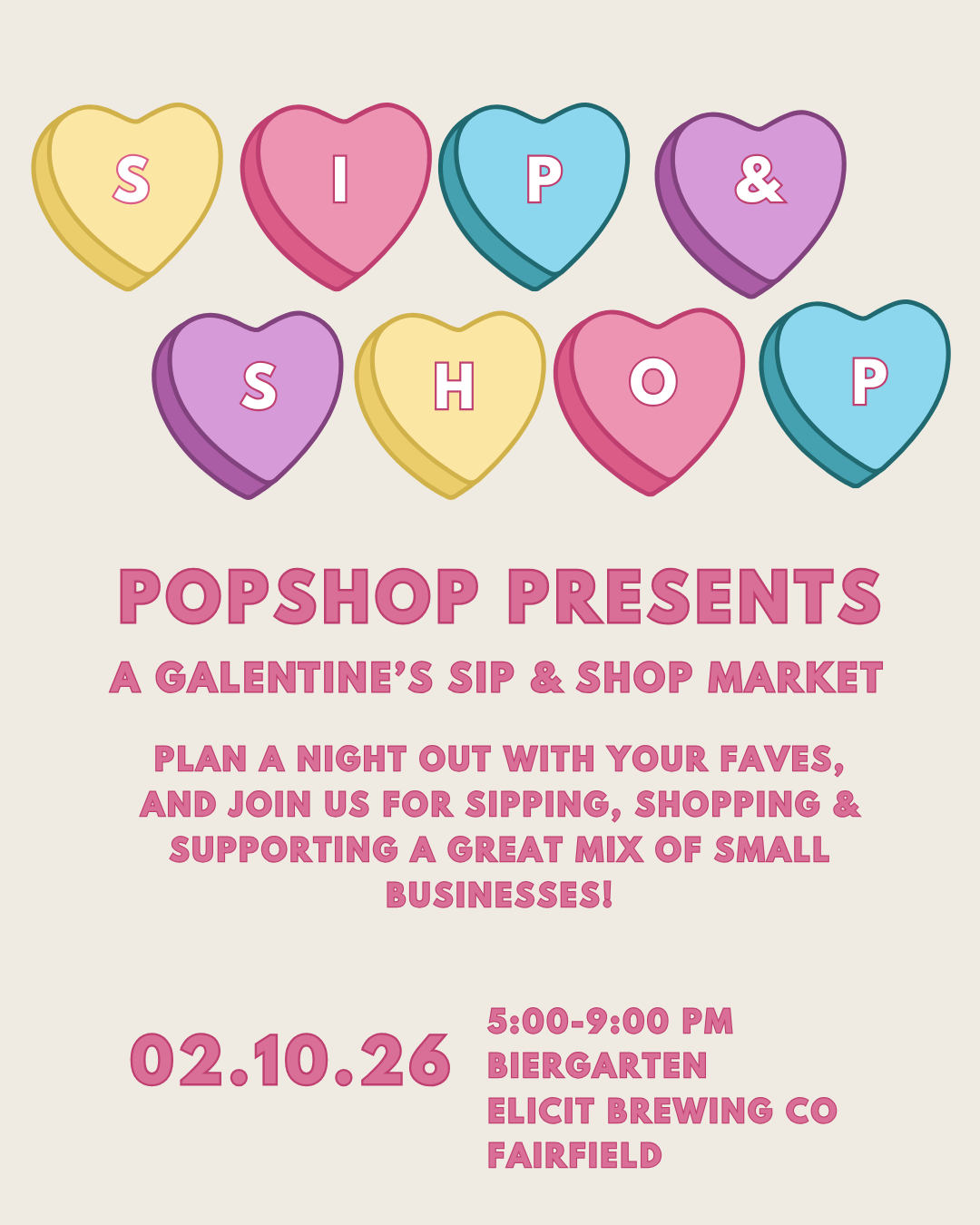 Pop Shop Market Galentines Sip & Shop