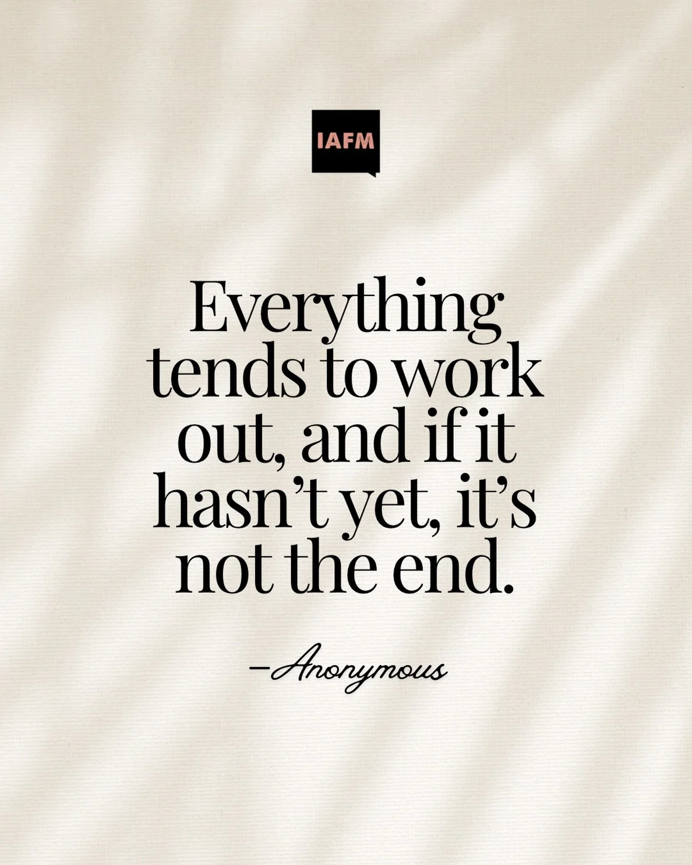 &ldquo;Everything tends to work out, and if it hasn&rsquo;t yet, it&rsquo;s not the end.&rdquo;

#motivation #yougotthis #keepgoing #mindsetshift #growthinprogress