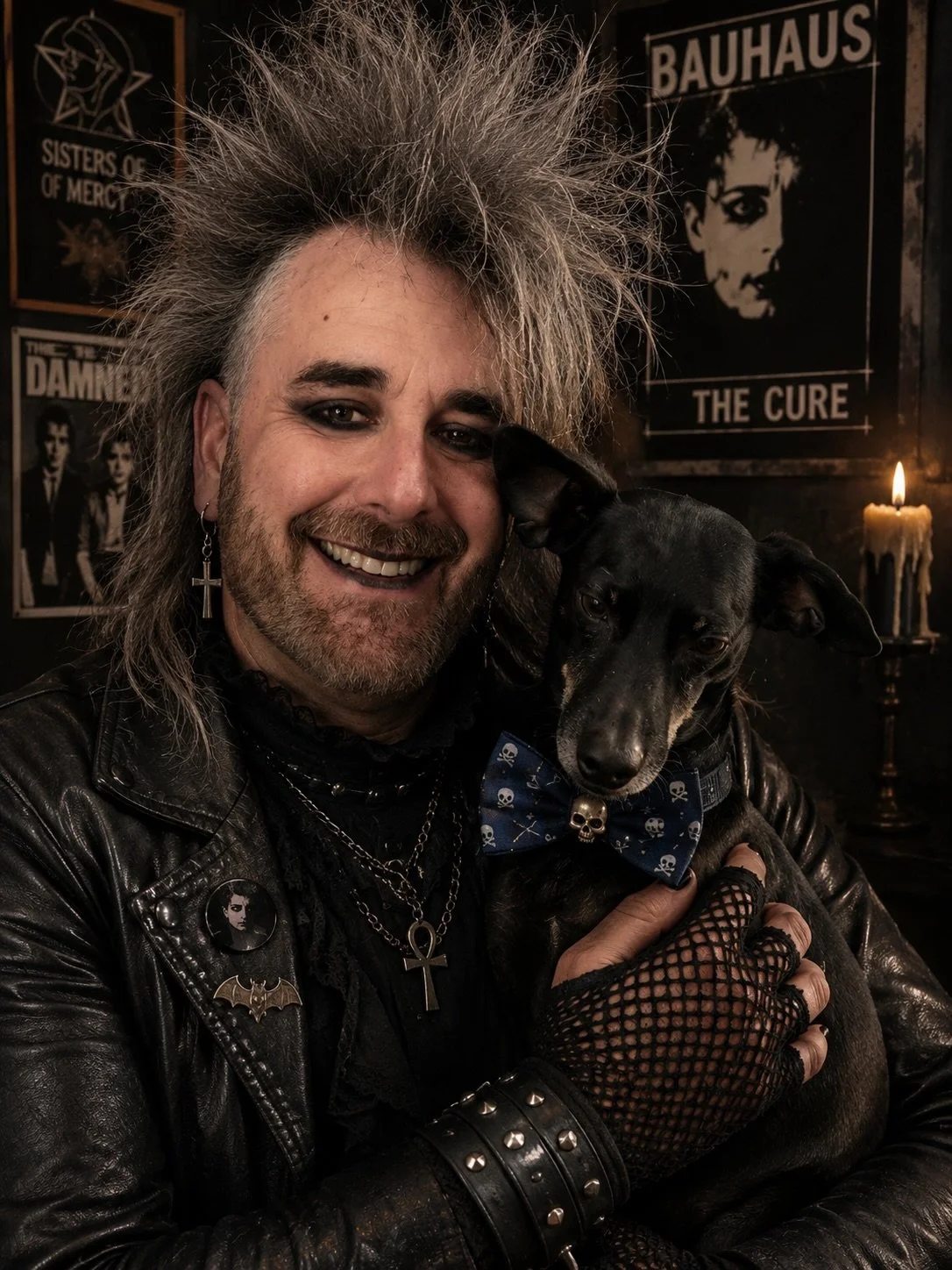 OMG WE ARE ROLLING LAUGHING!!

This is when we love AI 🤣 🤣 

If you wanted to imagine us as our punk rock &lsquo;80s selves&hellip; #yourewelcome 

They even got the dog 🐾 🤣 
Happy Thursday!

#ai
#punk
#portrait 
#laughteristhebestmedicine