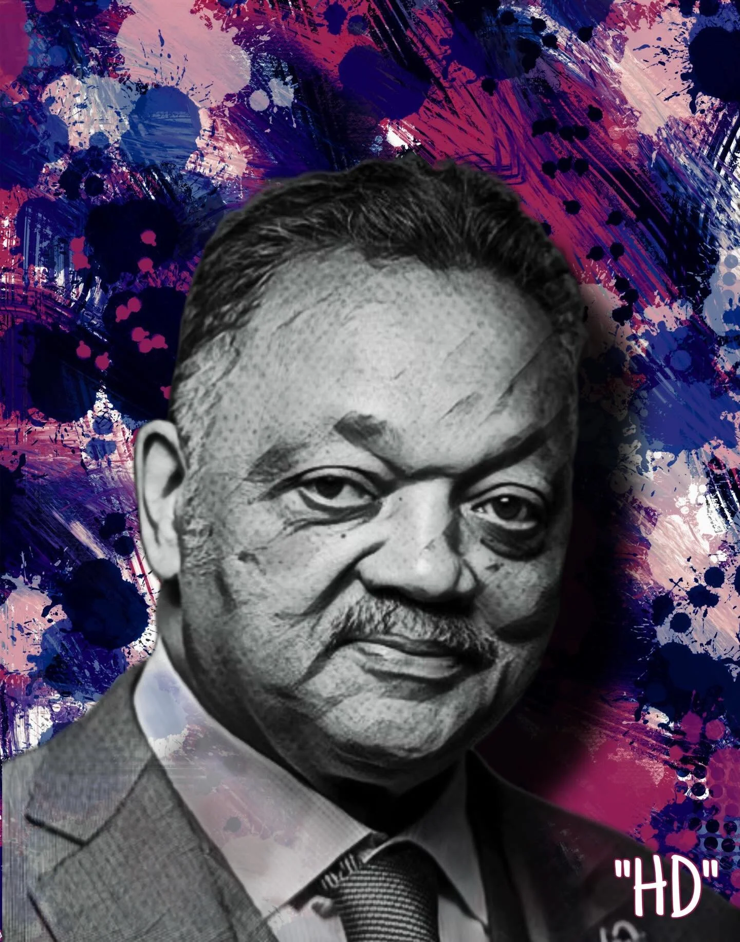&ldquo;Never look down on anybody unless you're helping him up. &ldquo;  Rest in peace to civil rights activist @revjjackson #jessejackson #popart #procreate #connecticutartist #whoishd