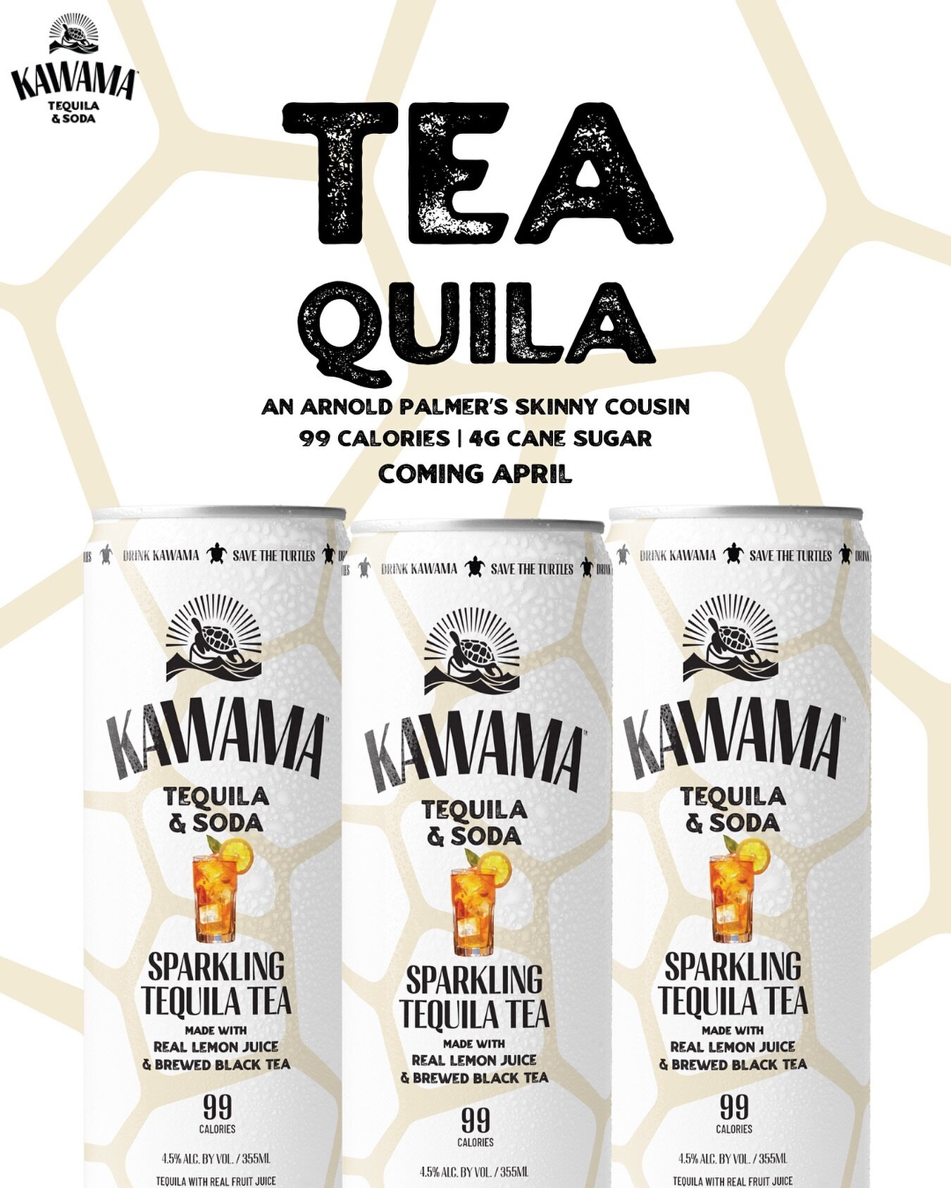 The ORIGINAL TEA-QUILA is coming this April. Like an Arnold Palmer&rsquo;s skinny cousin 😋🤤