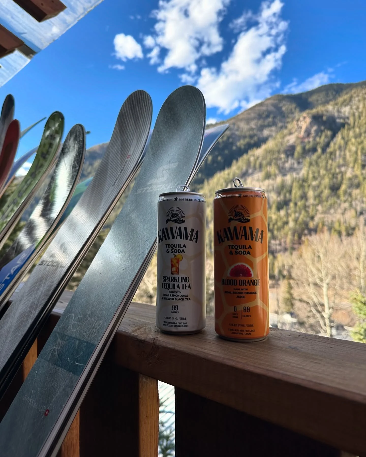 Apr&egrave;s-ski with Kawama ⛷️🍊 a refreshing, light treat after a day of spring skiing under the sun, or any other fun activity! Nothing better!